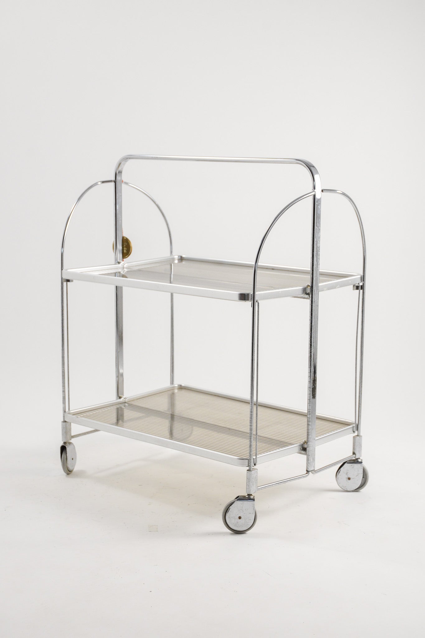 Chrome Acrylic Folding Wagon / クローム×アクリルトレー 折りたたみワゴン