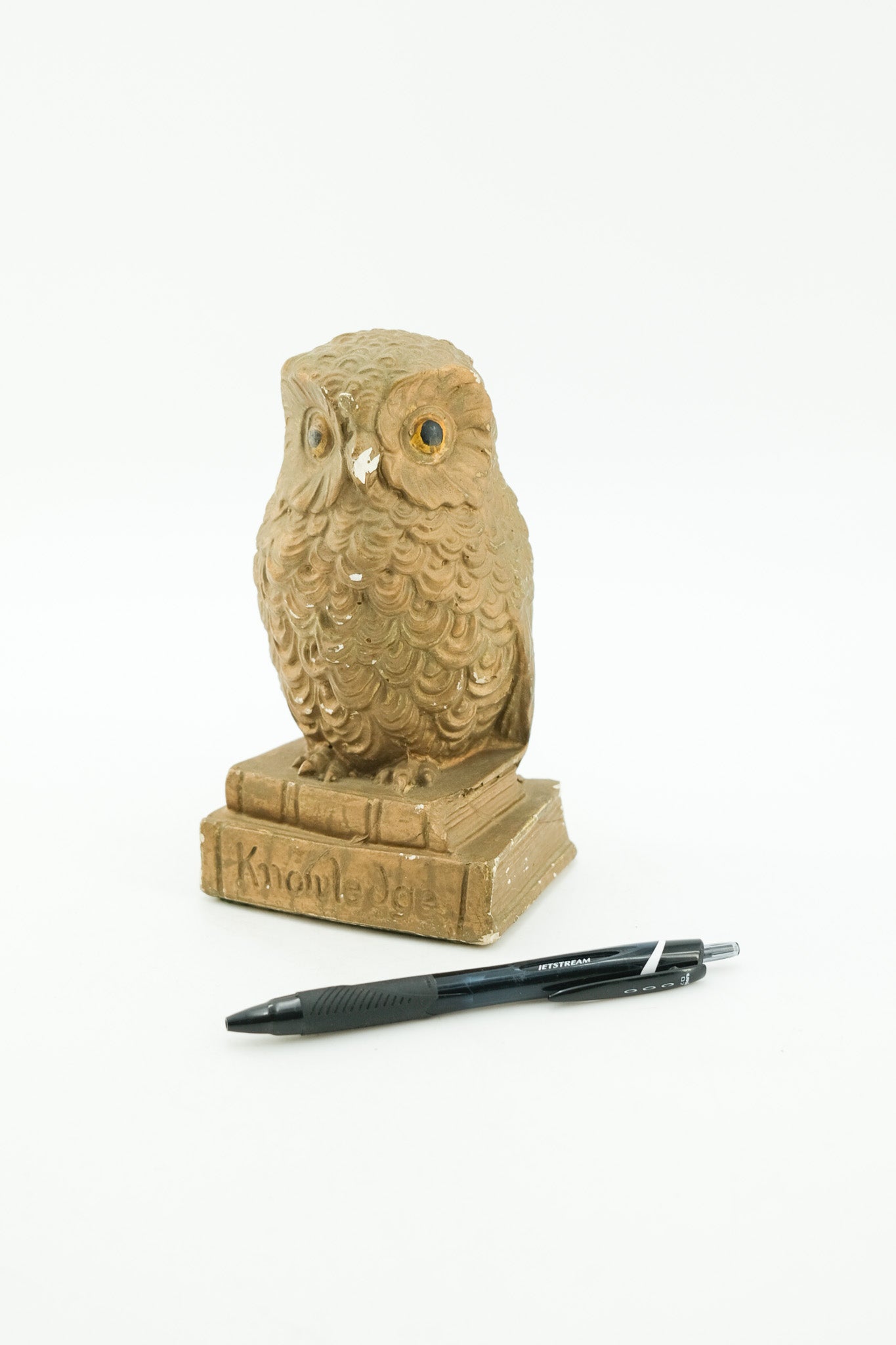 Vintage Owl Bookend "Knowledge"/ 知的なフクロウのブックエンド