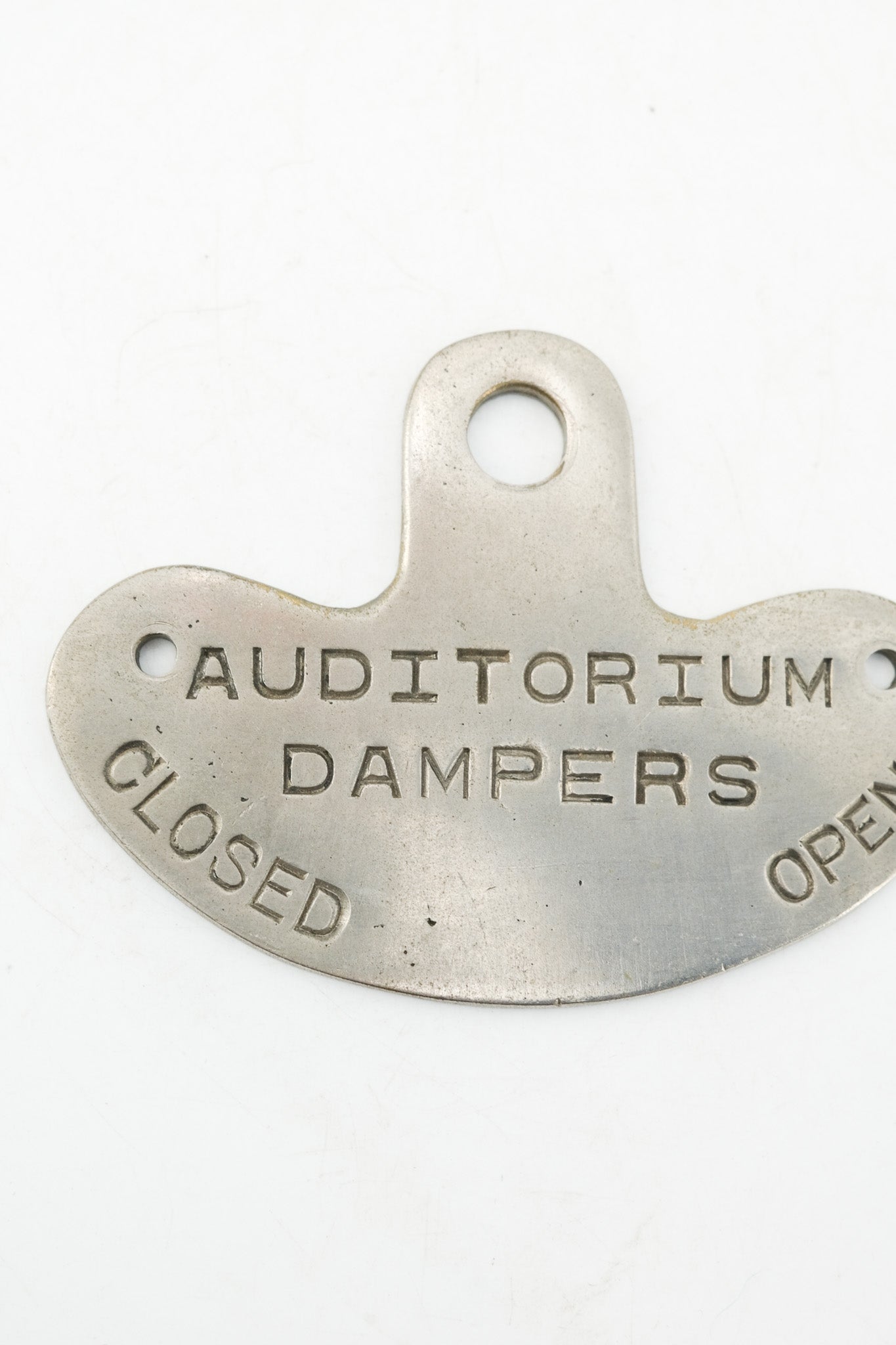 Auditorium Dampers Indicator Plate / 劇場用空調インジケータープレート