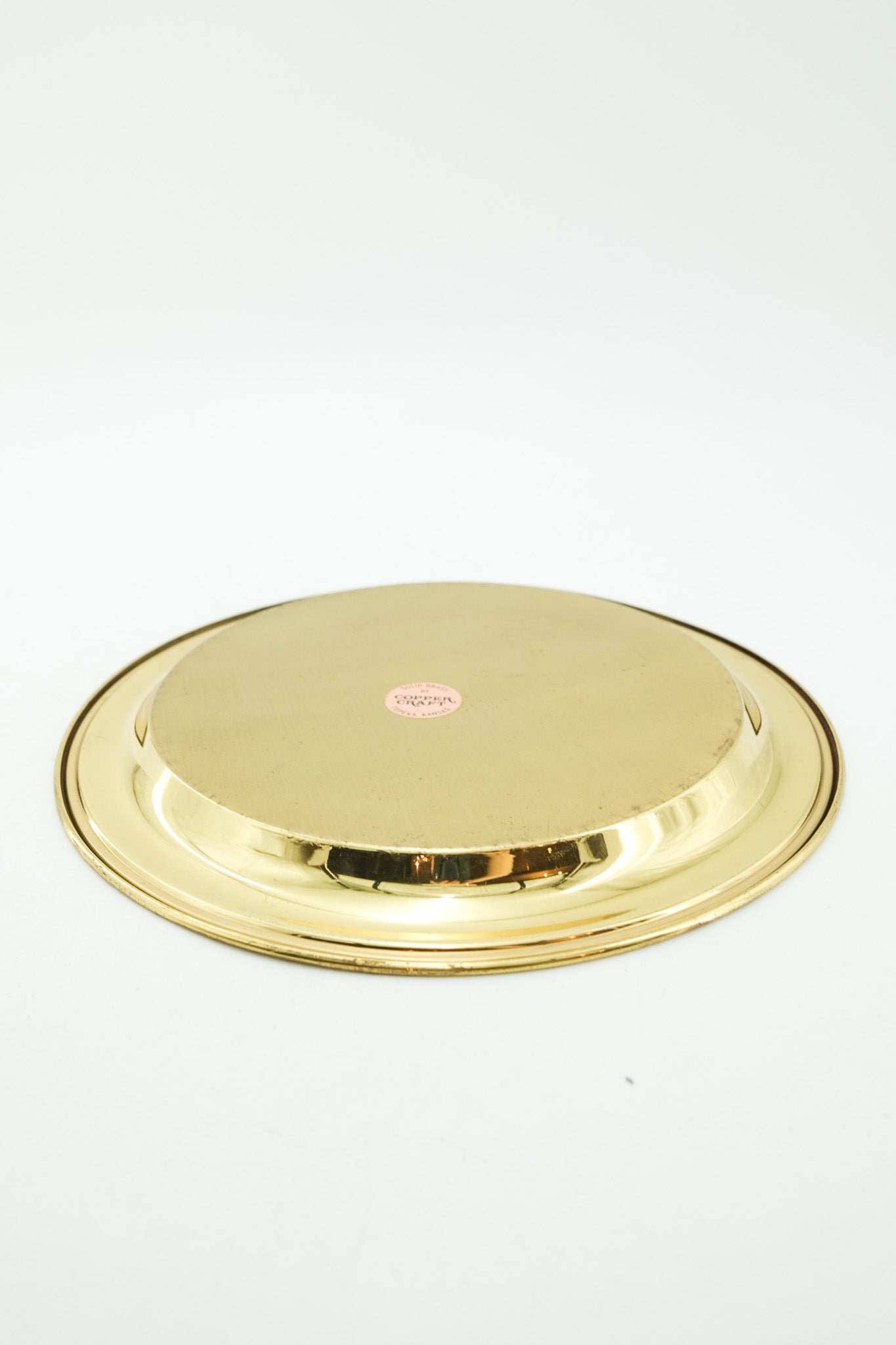 Solid Brass Etched Round Tray / 真鍮製 エッチング ラウンドトレイ