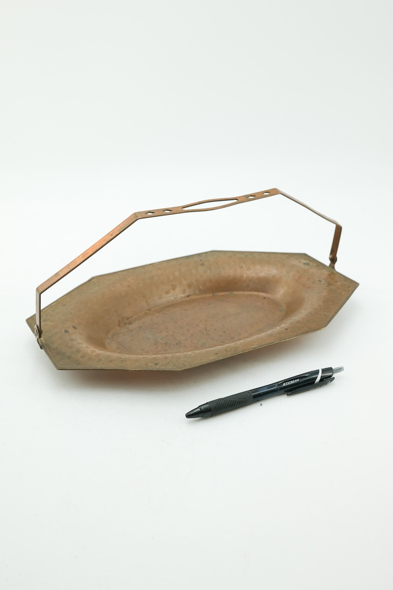 Hammered Copper Tray with Handle / 槌目調 銅製ハンドル付きトレイ