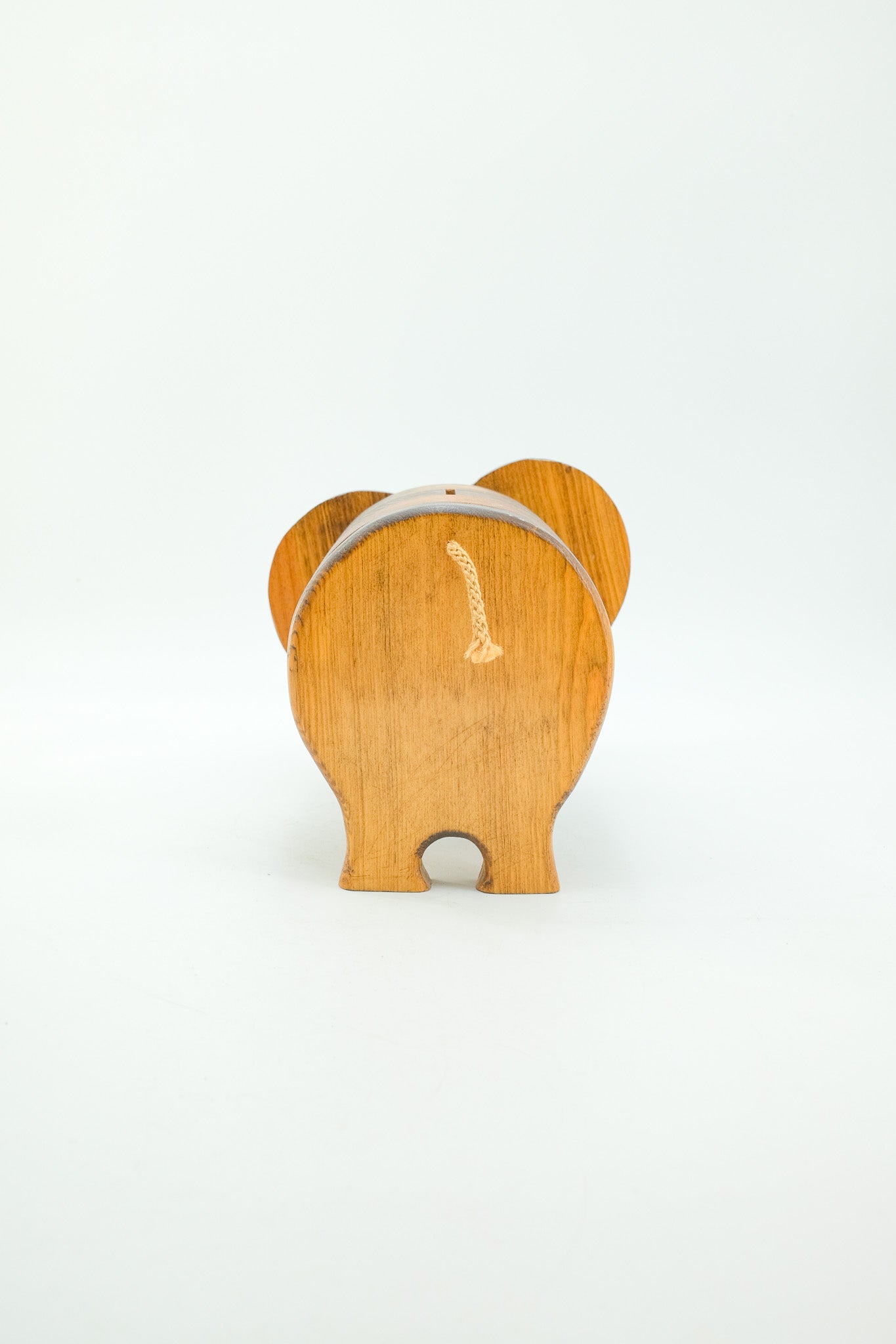 Wooden Elephant Money Box / 木製 ゾウの貯金箱