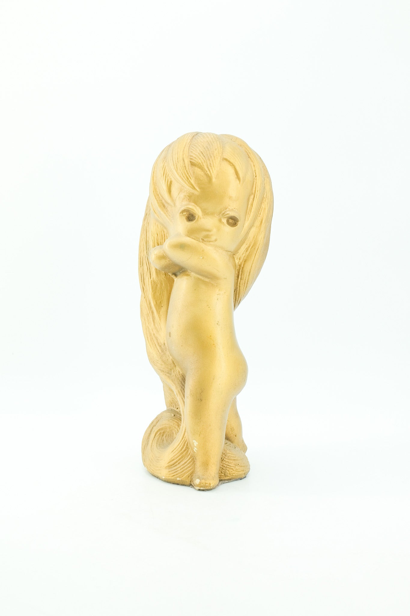 Vintage Chalkware Girl Statue / ヴィンテージ チョークウェア ガール スタチュー