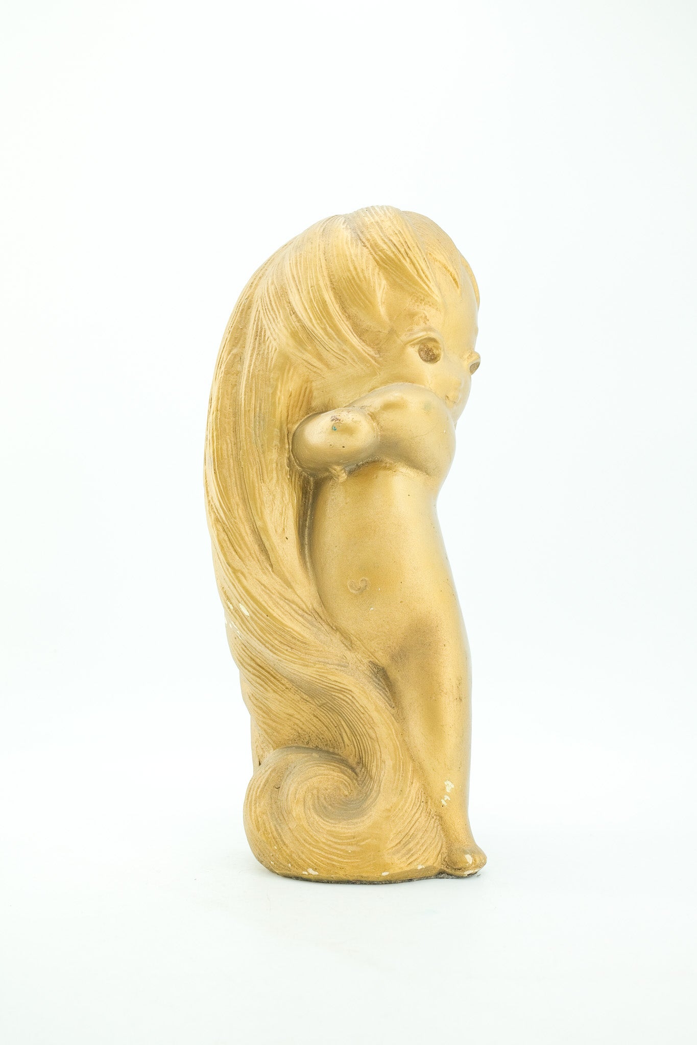 Vintage Chalkware Girl Statue / ヴィンテージ チョークウェア ガール スタチュー