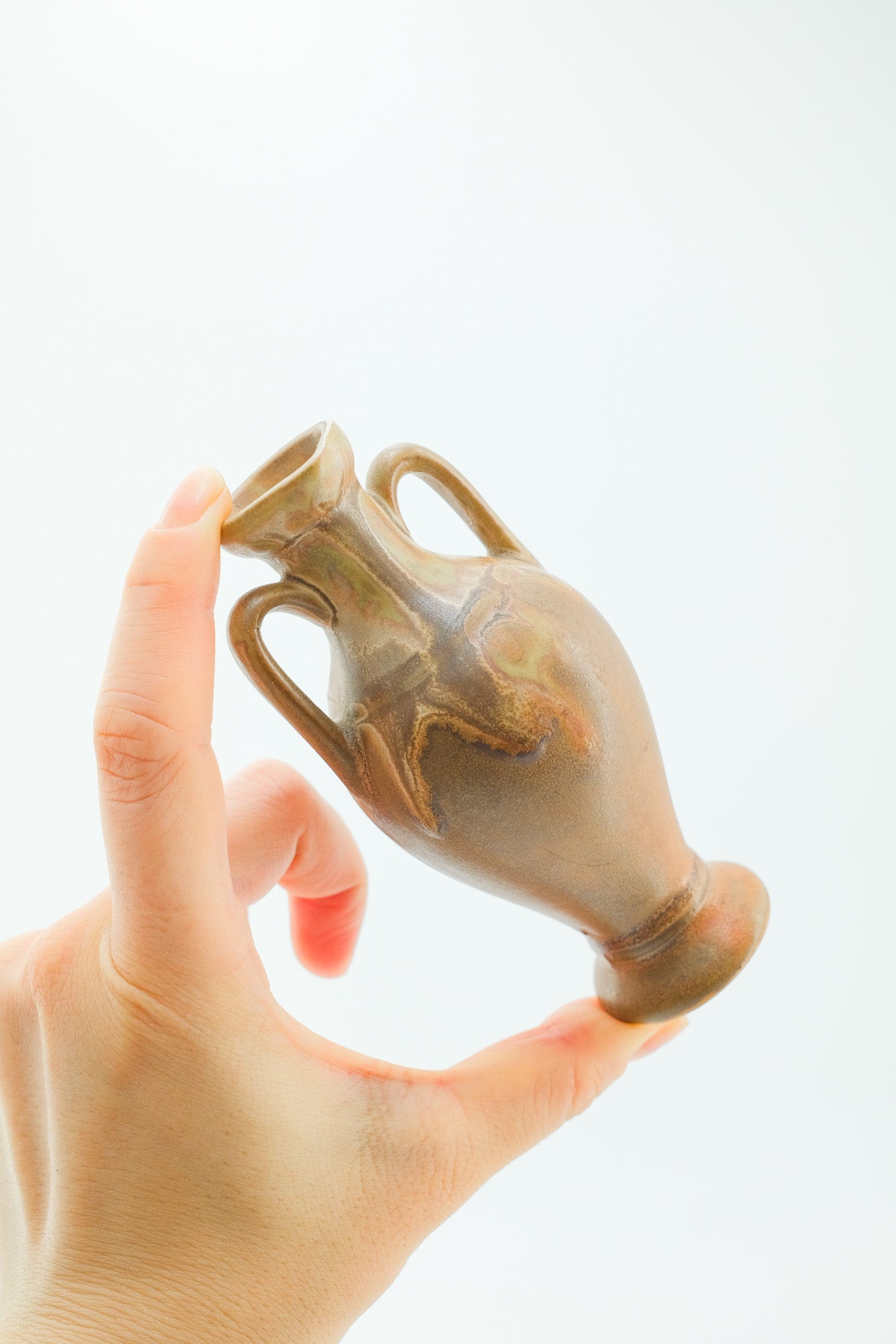 Vintage Ceramic Mini Amphora Vase / アメリカ買付 ヴィンテージ ミニチュア・アンフォラベース