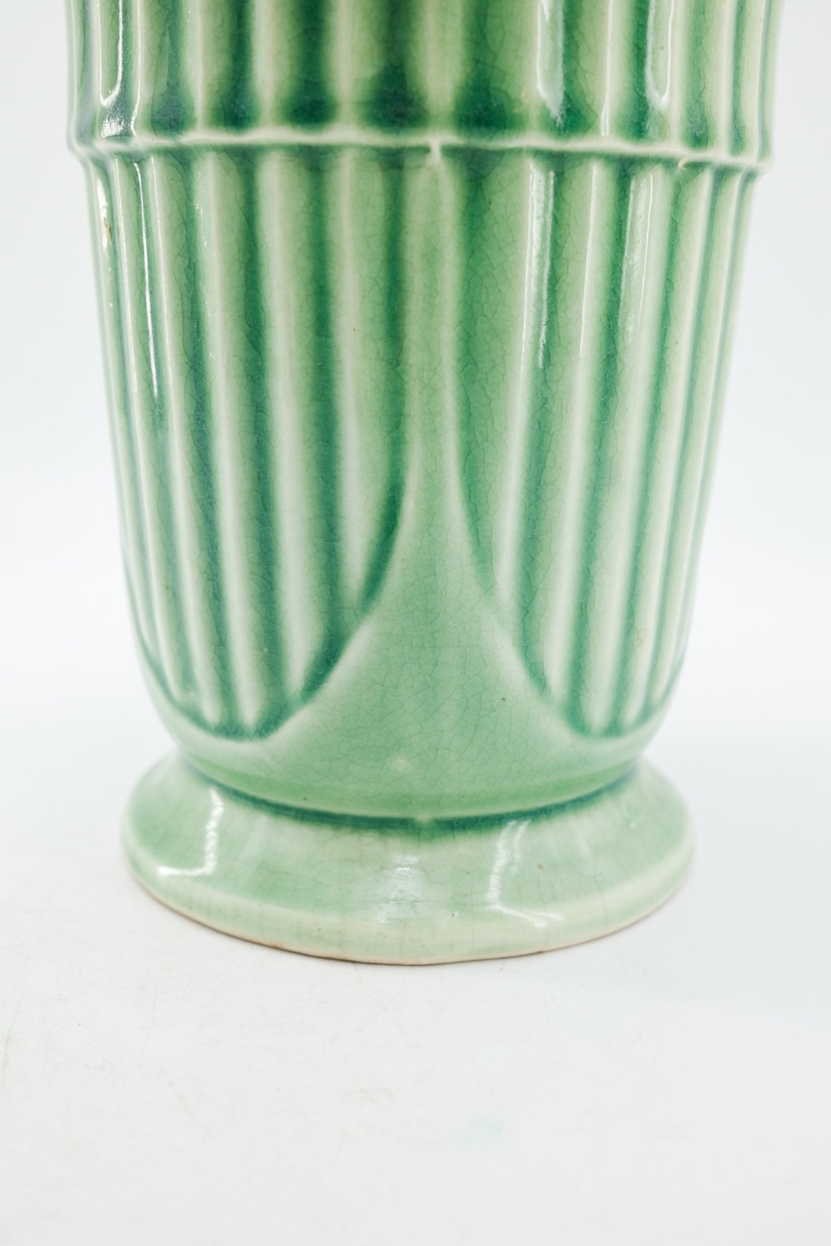 Vintage Ceramic Fluted Vase / ヴィンテージ セラミック フルーテッド フラワーベース