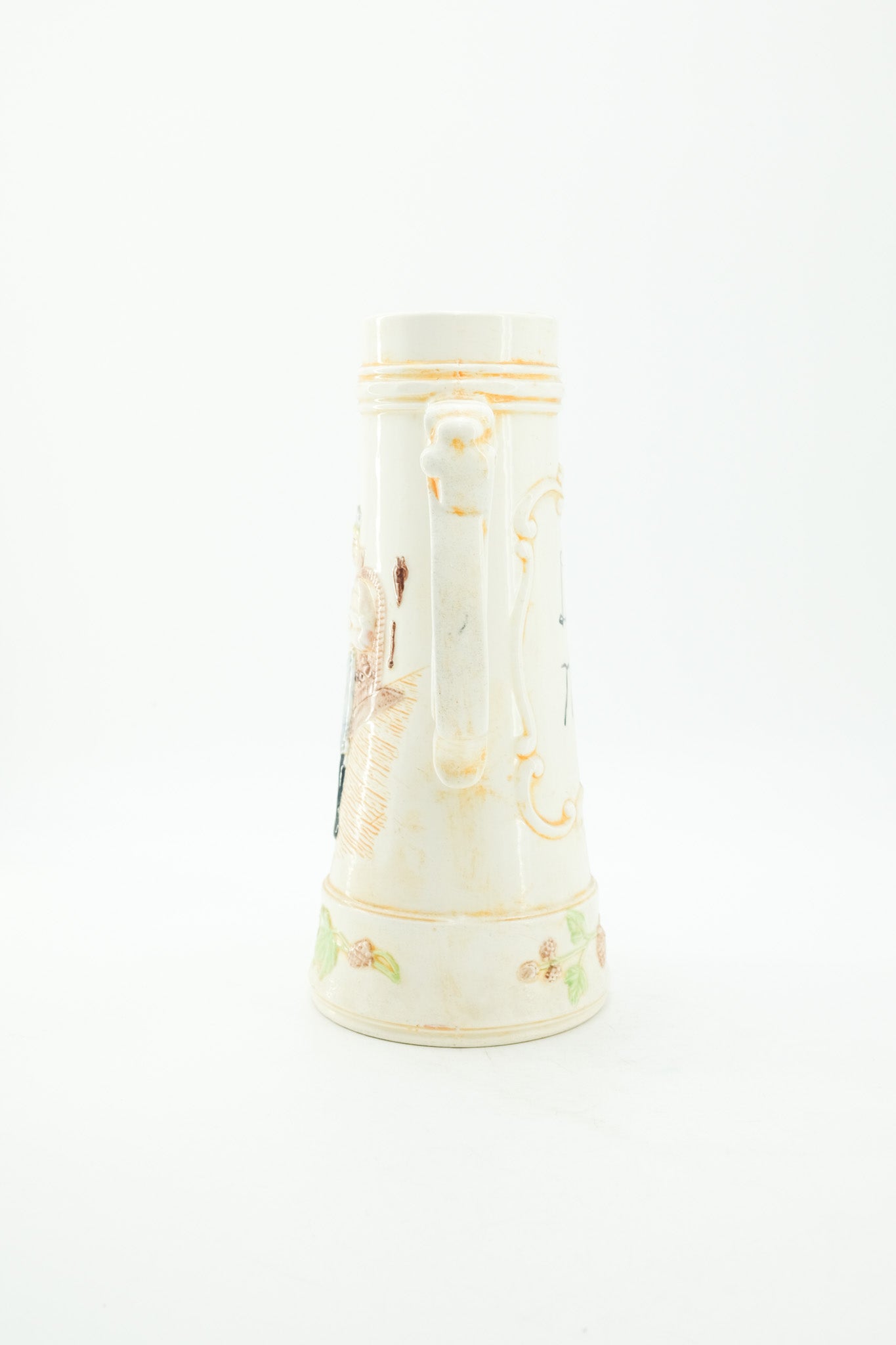 Vintage Ceramic Pitcher with Baker Relief / 陶器の水さし（パン職人レリーフ）