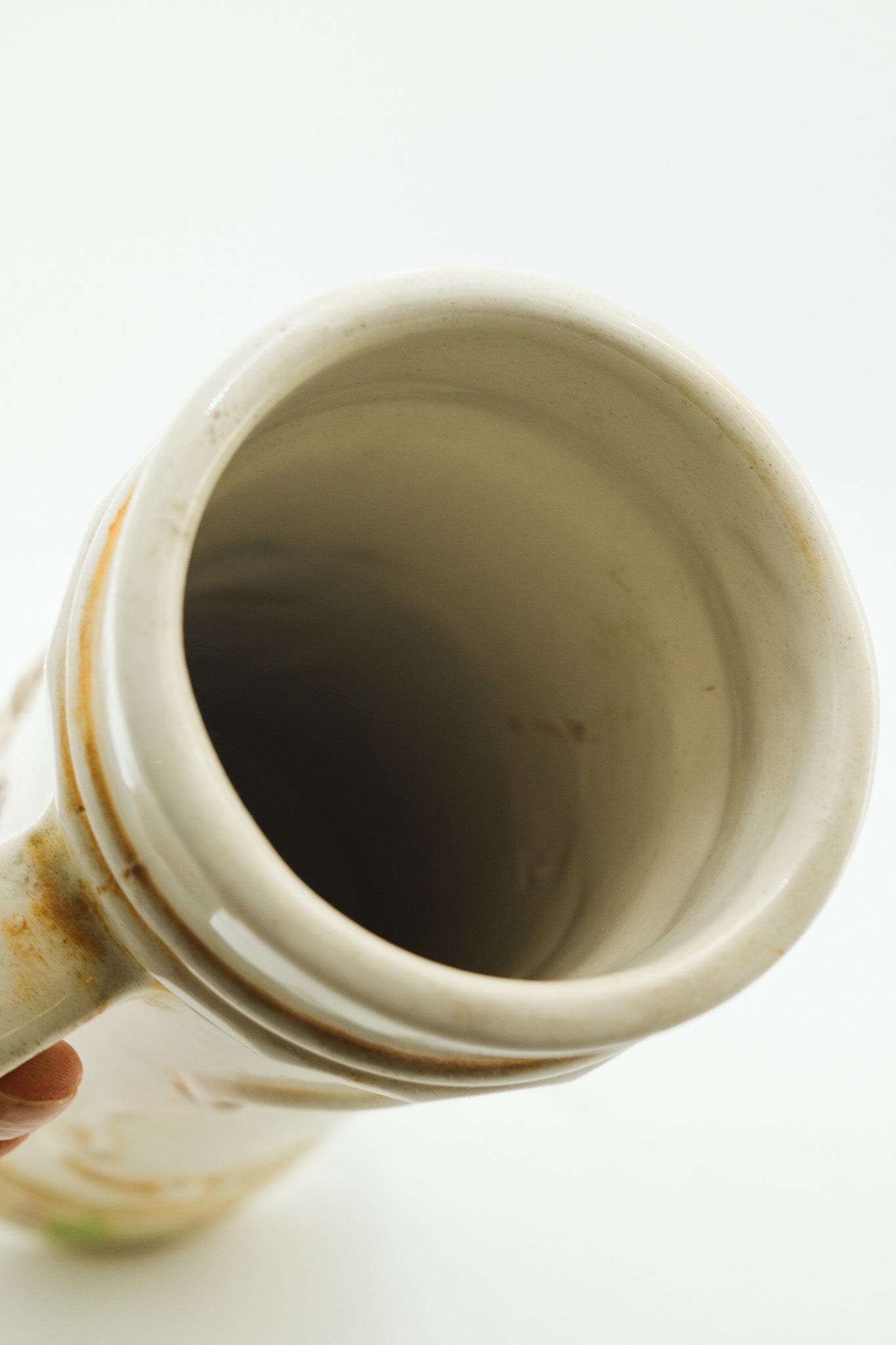 Vintage Ceramic Pitcher with Baker Relief / 陶器の水さし（パン職人レリーフ）