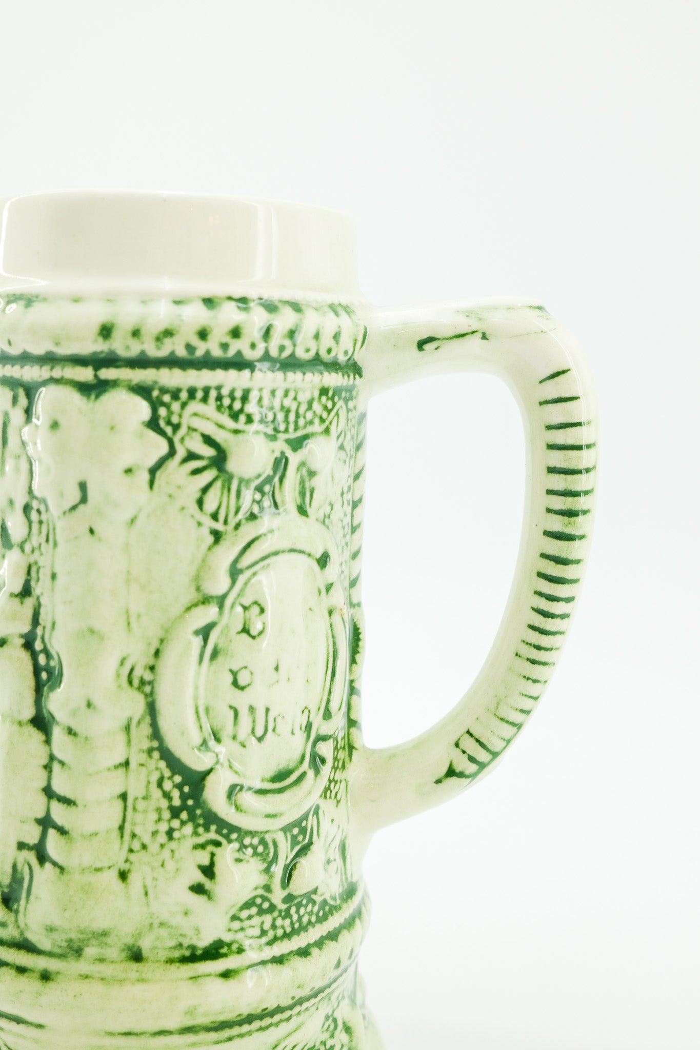Ceramic Beer Mug / 陶器製ビアマグ（ドイツ語レリーフ入り）