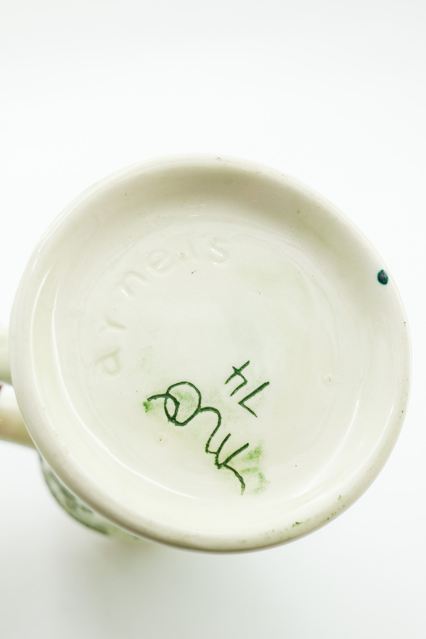 Ceramic Beer Mug / 陶器製ビアマグ（ドイツ語レリーフ入り）
