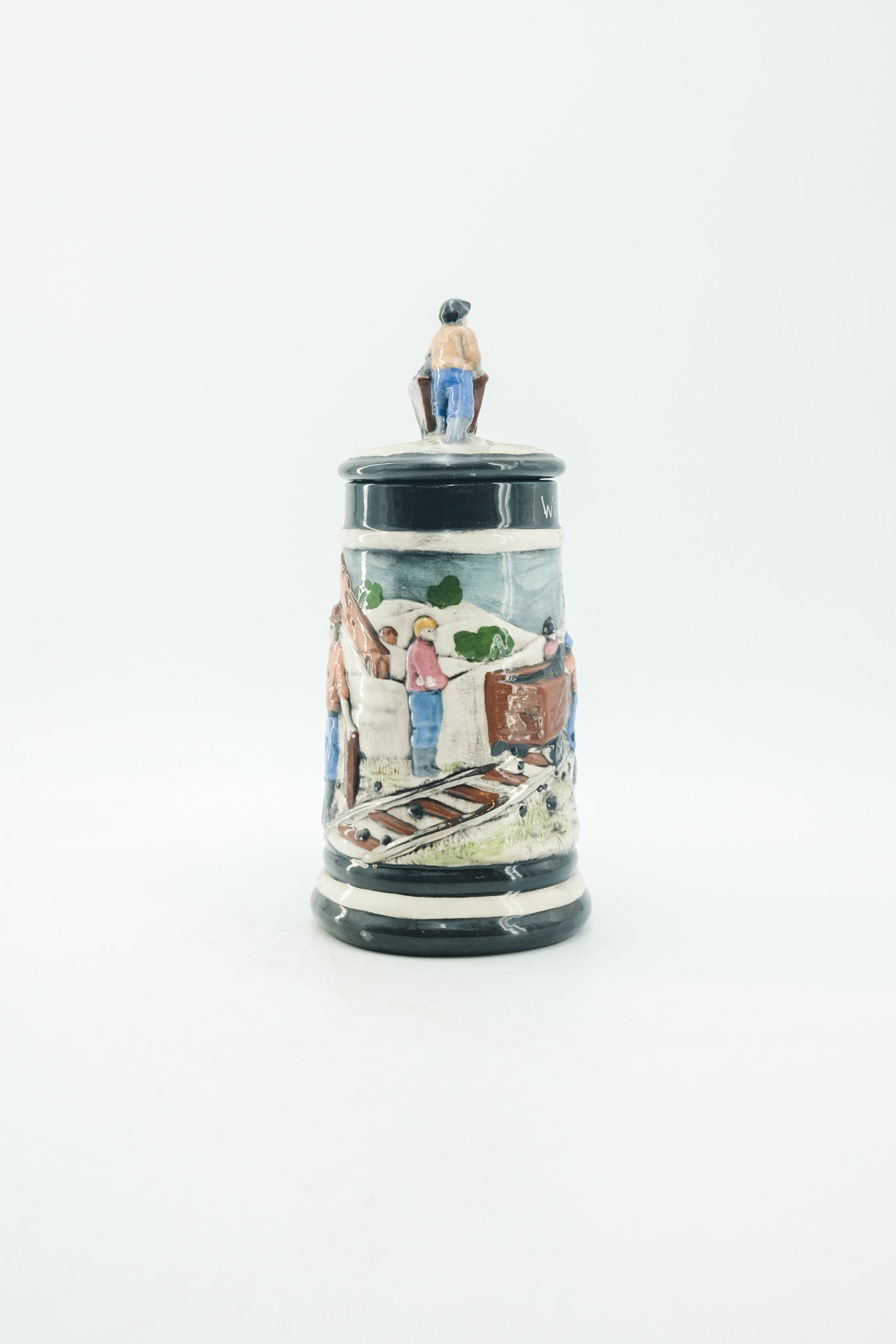 Windber Pa. Ceramic Beer Stein / ウィンバー 炭鉱夫モチーフ 陶器製 ビアジョッキ