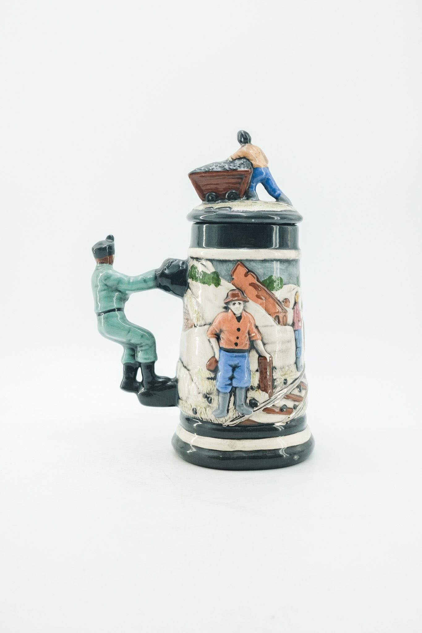 Windber Pa. Ceramic Beer Stein / ウィンバー 炭鉱夫モチーフ 陶器製 ビアジョッキ