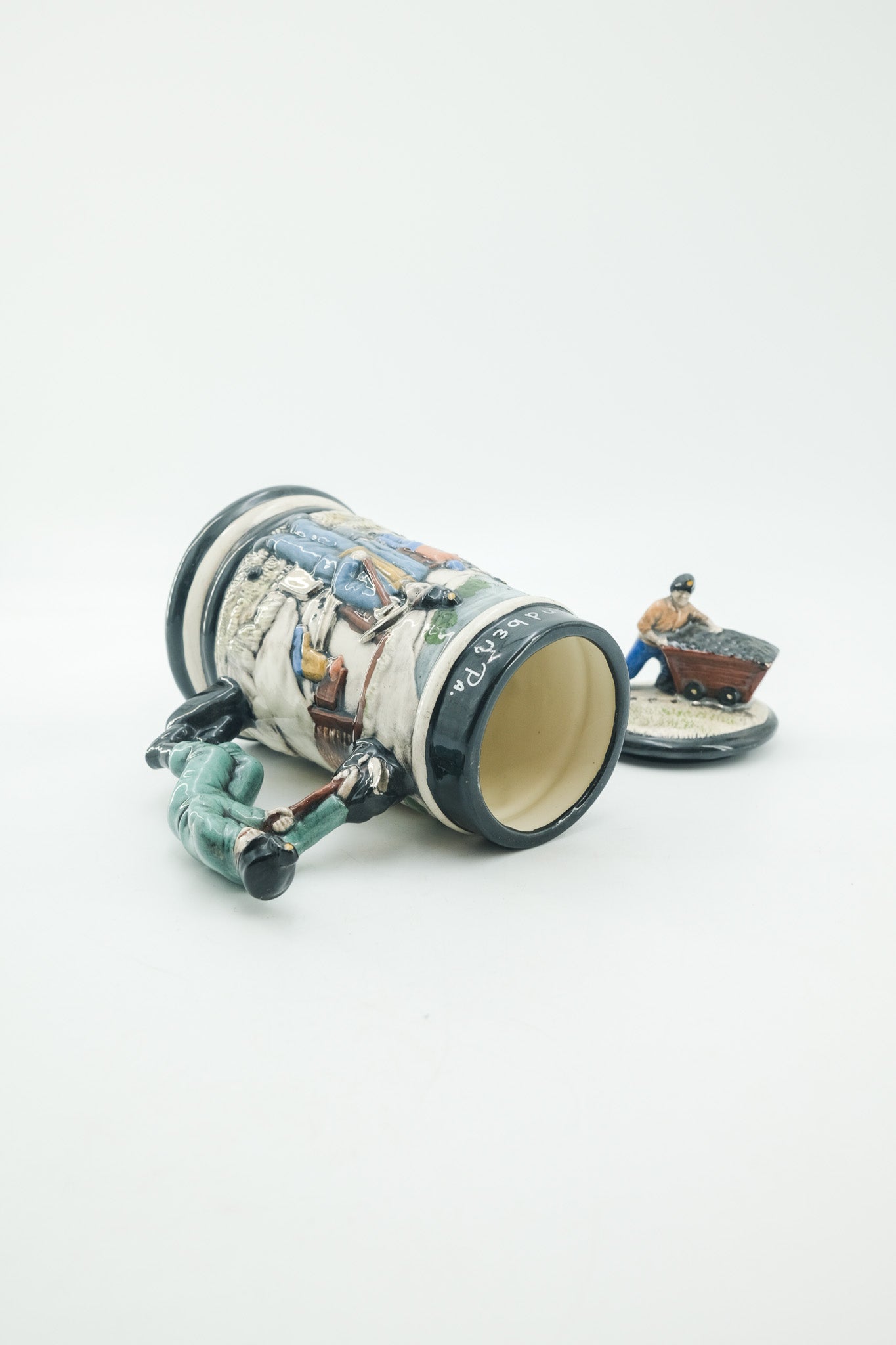 Windber Pa. Ceramic Beer Stein / ウィンバー 炭鉱夫モチーフ 陶器製 ビアジョッキ