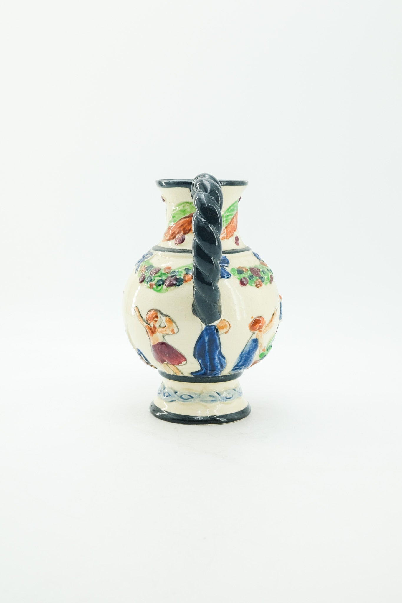 Vintage Ceramic Pitcher with Twisted Handle / ヴィンテージ セラミック ピッチャー（ツイストハンドル）