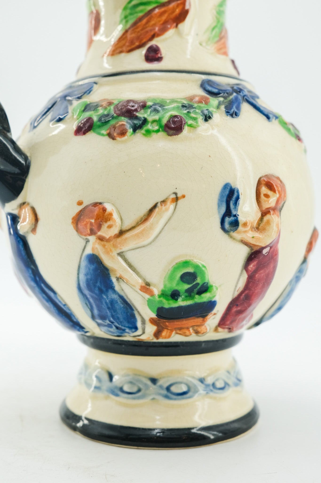 Vintage Ceramic Pitcher with Twisted Handle / ヴィンテージ セラミック ピッチャー（ツイストハンドル）