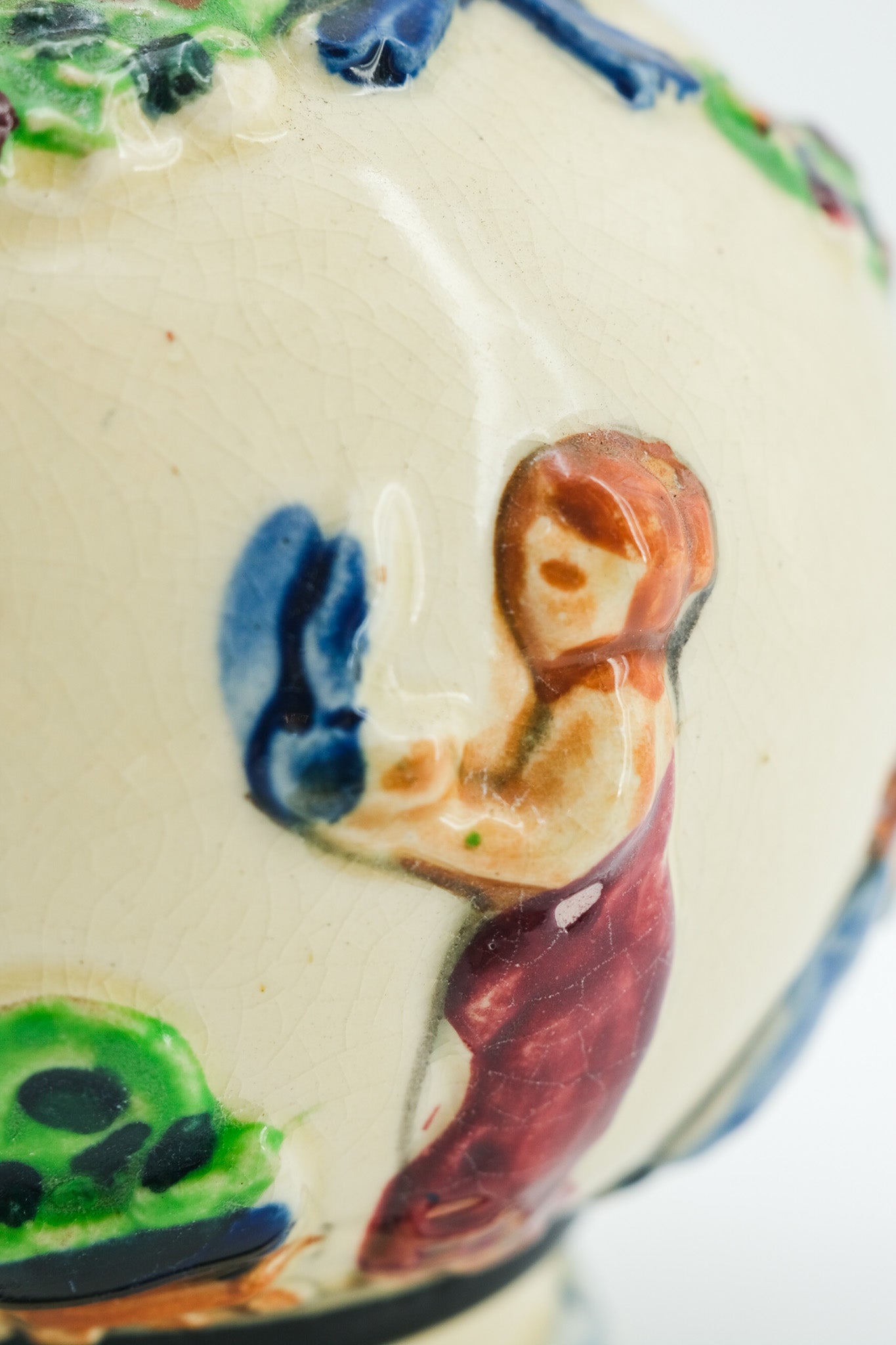 Vintage Ceramic Pitcher with Twisted Handle / ヴィンテージ セラミック ピッチャー（ツイストハンドル）