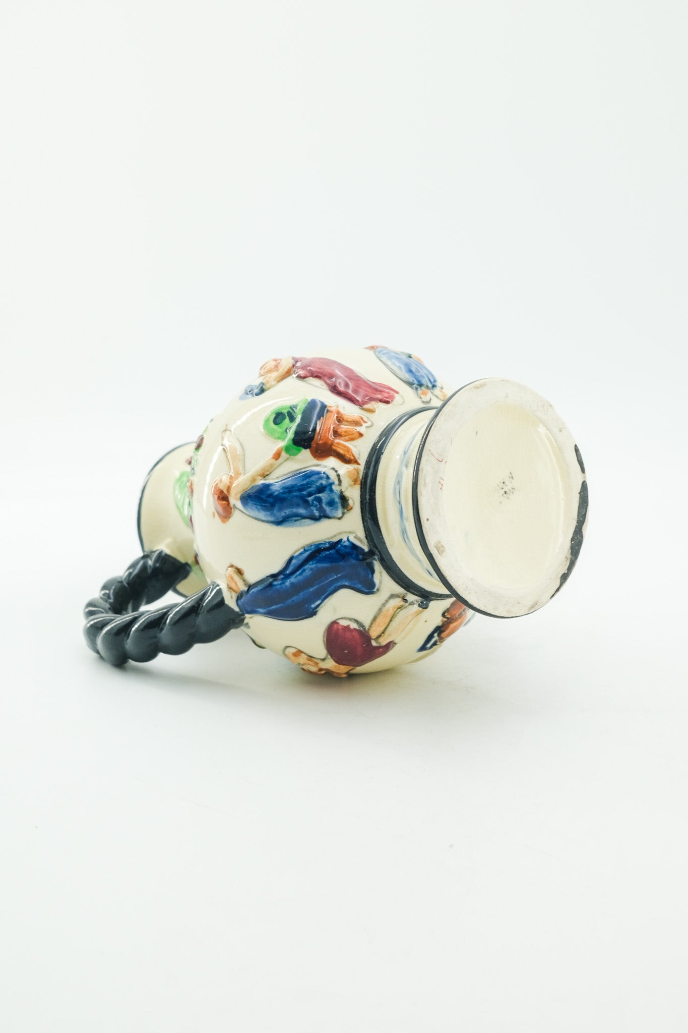 Vintage Ceramic Pitcher with Twisted Handle / ヴィンテージ セラミック ピッチャー（ツイストハンドル）