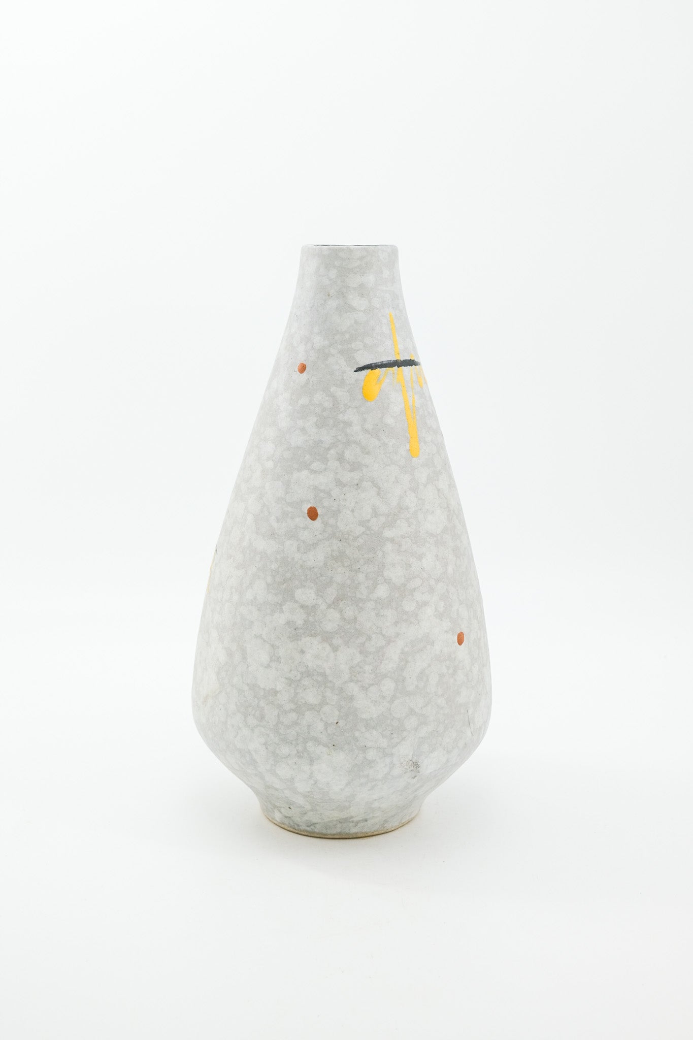 Vintage Ceramic Vase with Abstract Pattern / 抽象柄のヴィンテージフラワーベース