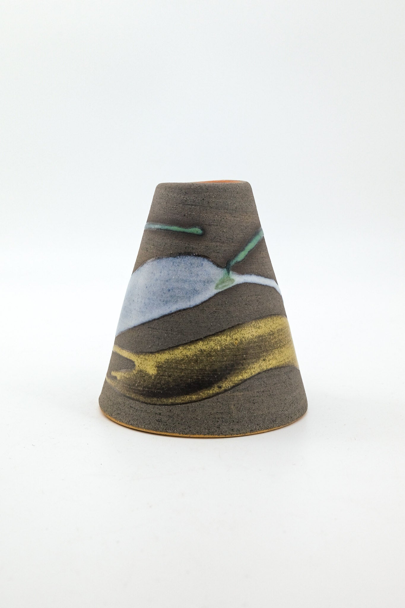 Abstract Pattern Ceramic Flower Vase / 抽象柄の陶器一輪挿し