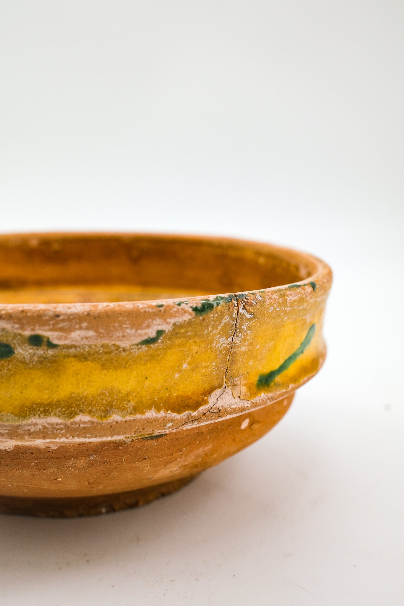 Marble-glazed terracotta bowl / マーブルの釉薬のテラコッタボウル