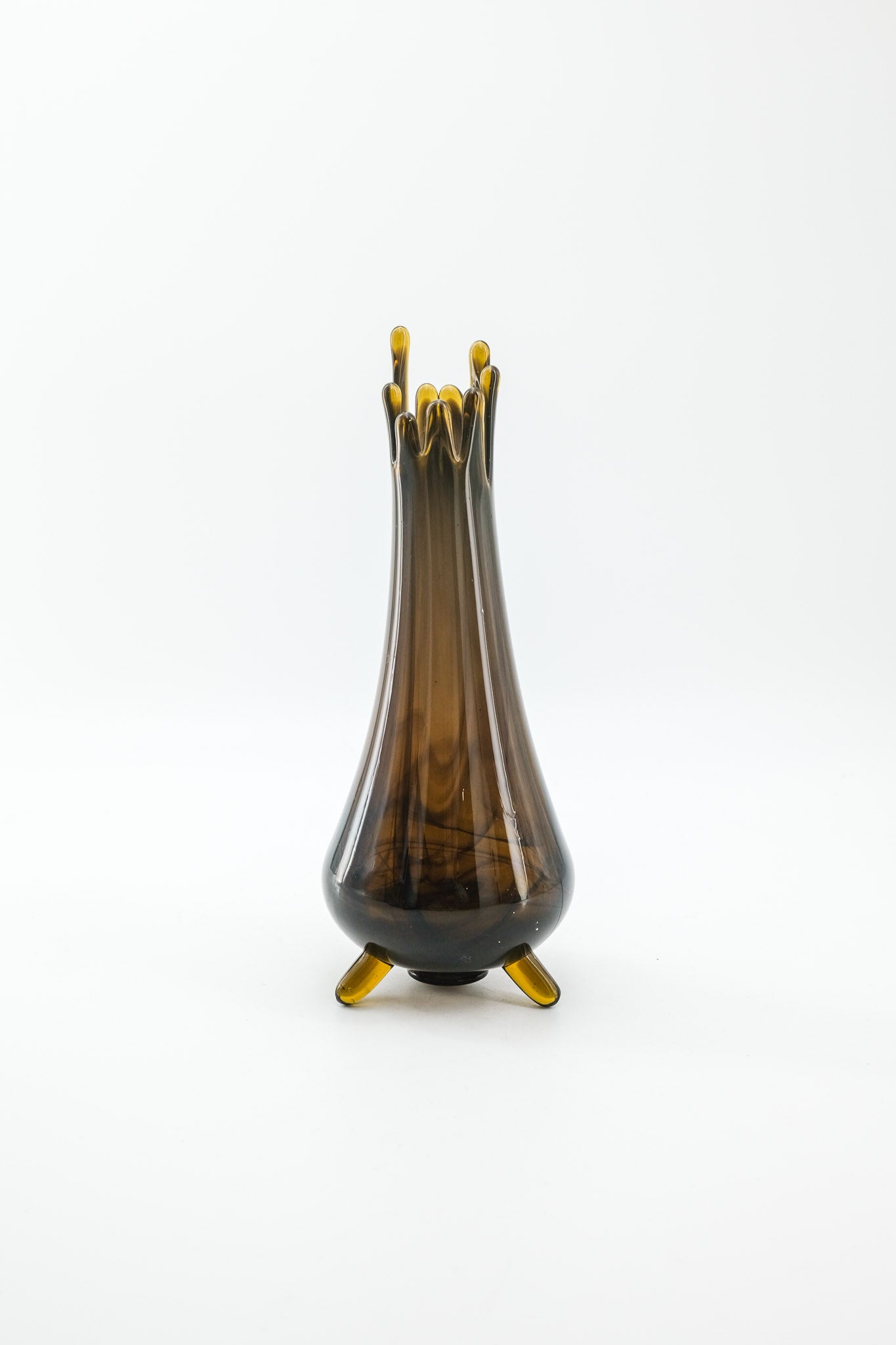 Glass Footed Flower Vase / ガラス三つ足フラワーベース