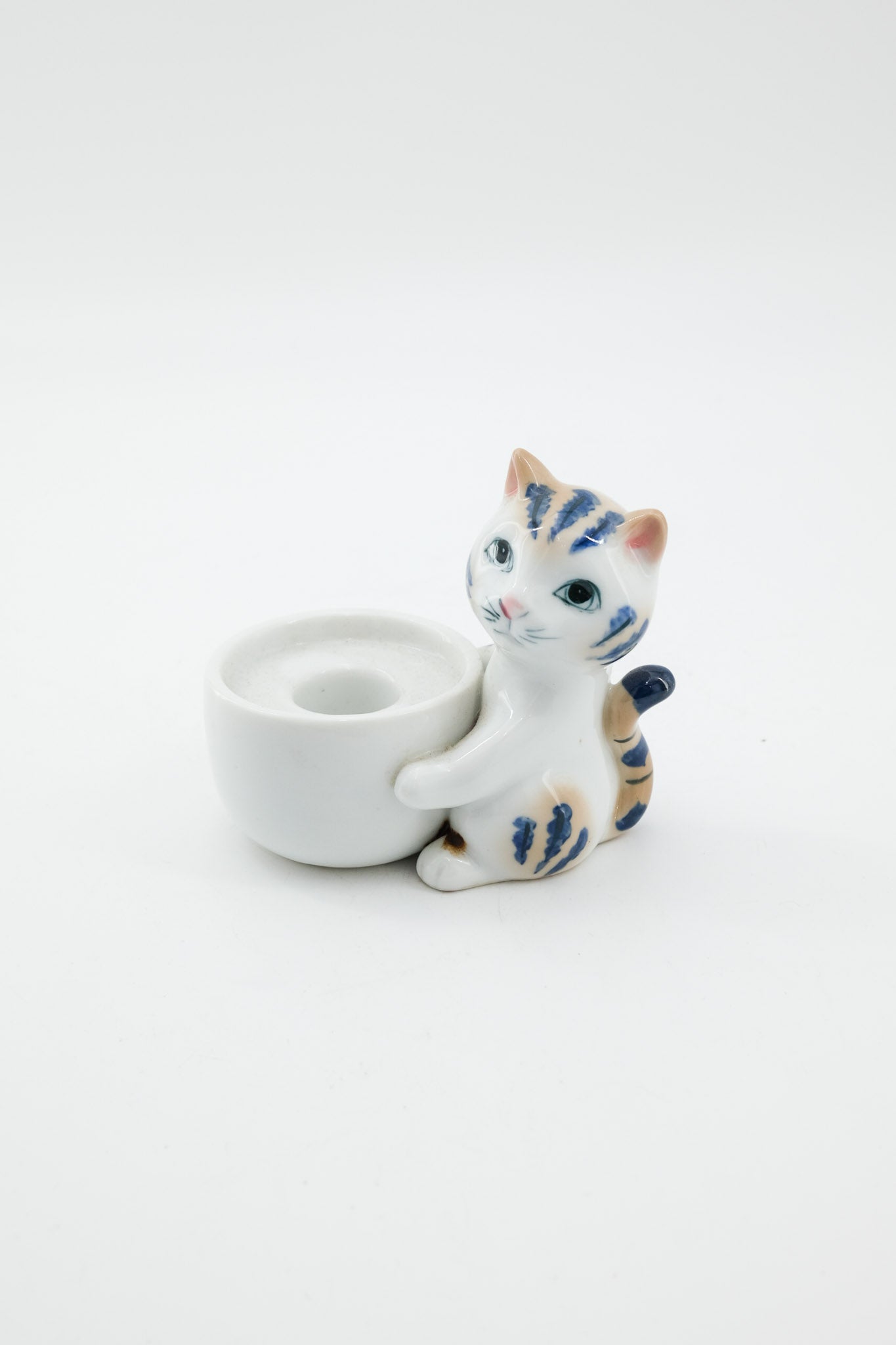 Ceramic Cat Candle Holder / 陶磁器製 猫のキャンドルホルダー