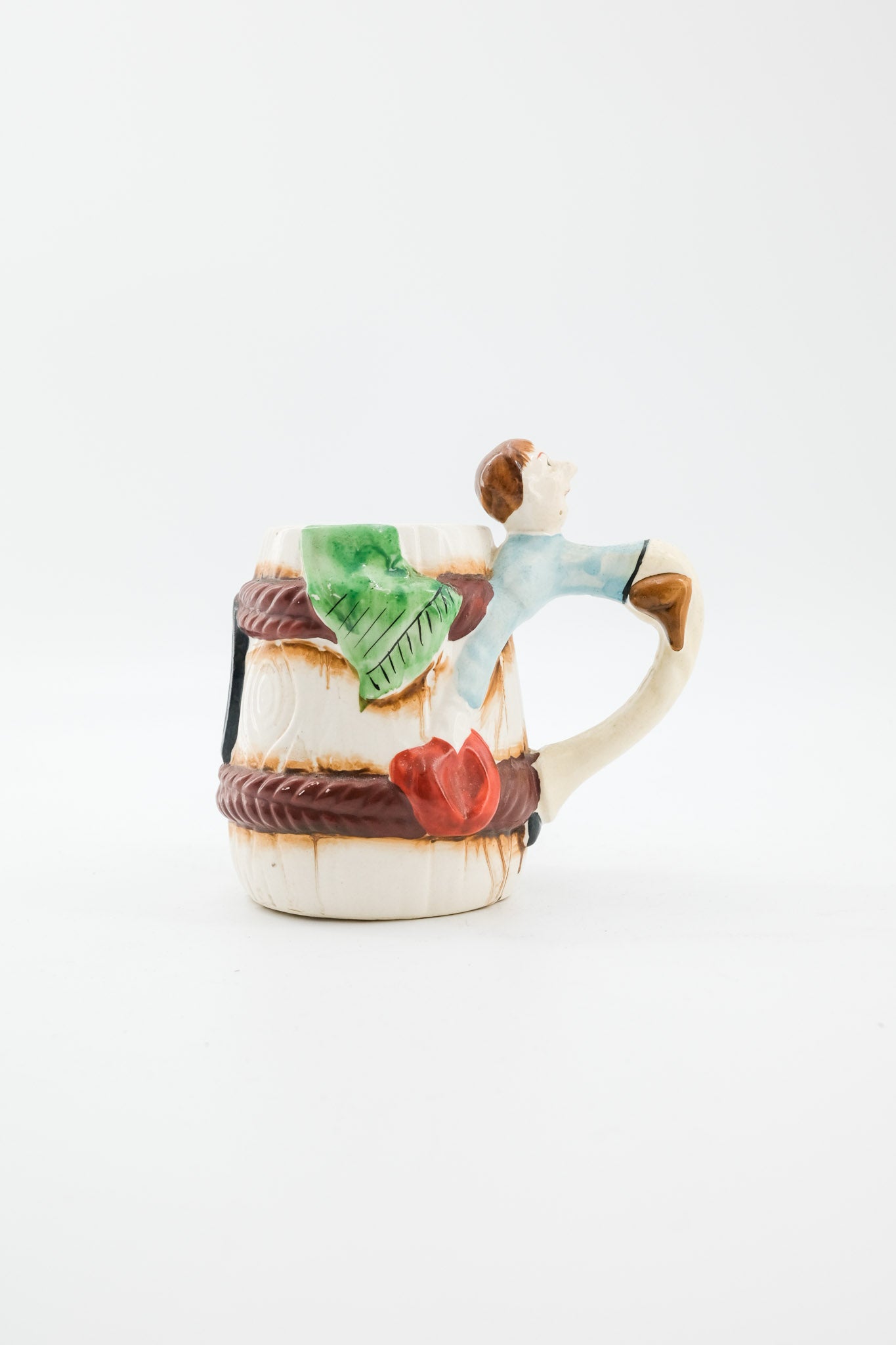 Barrel Mug with Cowboy Figure / 樽型カウボーイマグカップ