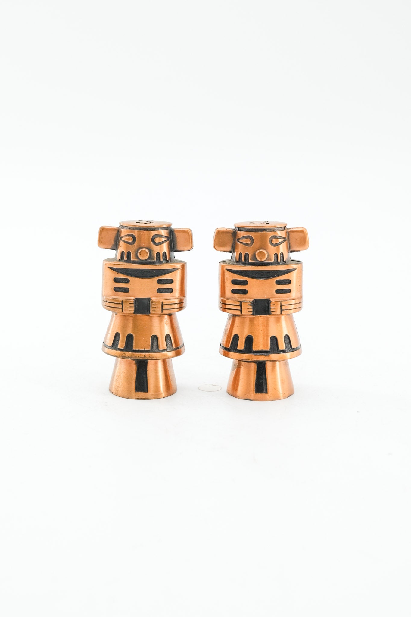 Native American Style Copper Salt & Pepper Shakers / ネイティブアメリカン スタイル 銅製 ソルト＆ペッパーシェーカー