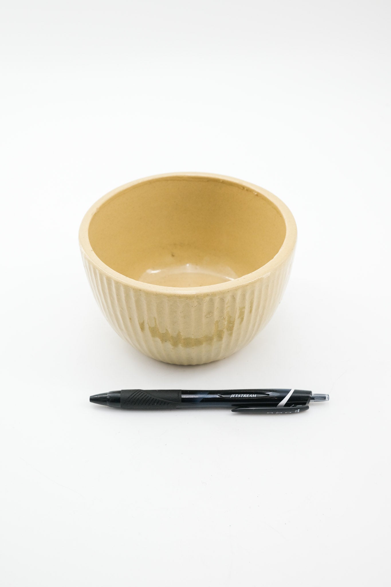 Yellow Ribbed Ceramic Bowl / イエローリブ・セラミックボウル