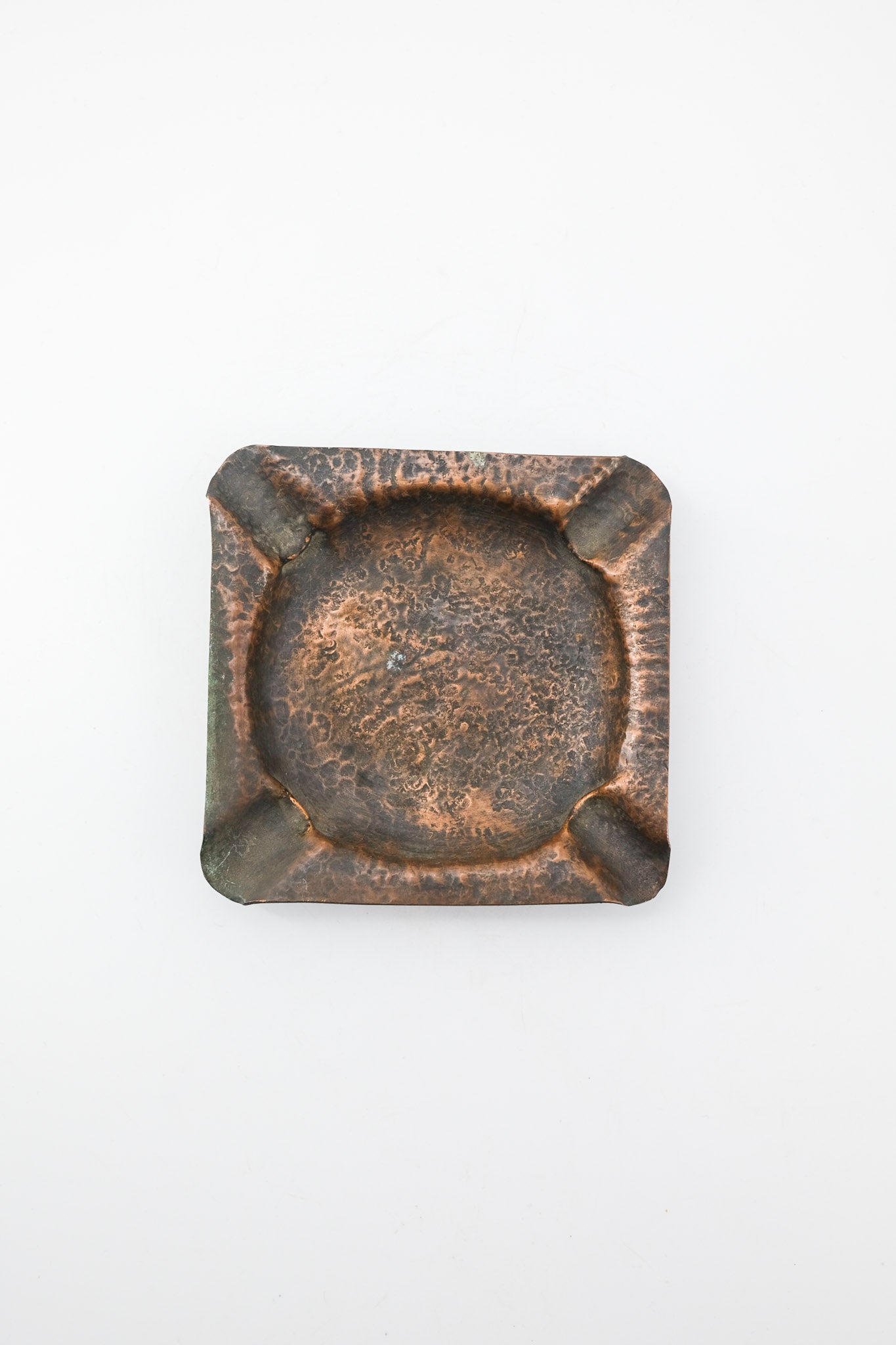 hammered copper square ashtray / ハンマード コッパー スクエア アシュトレイ