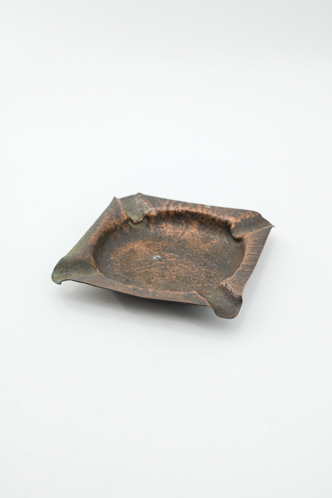 hammered copper square ashtray / ハンマード コッパー スクエア アシュトレイ