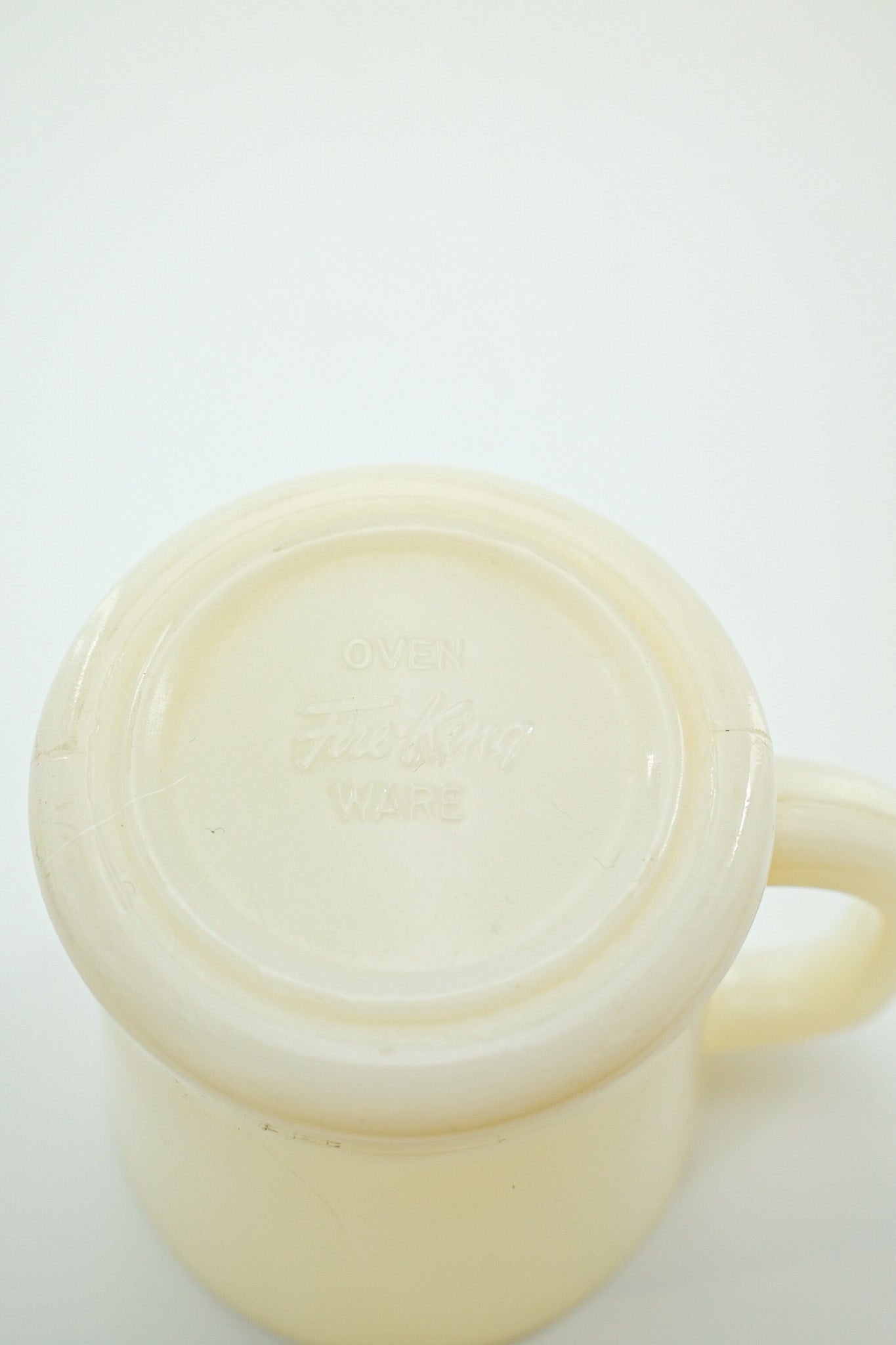 Product Name: Fire-King Ivory D-Handle Mug / ファイヤーキング アイボリー Dハンドルマグ
