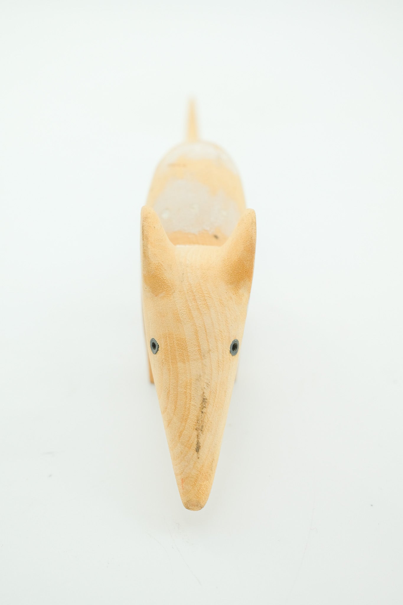 Wooden Mouse Figurine / 木彫りのネズミオブジェ