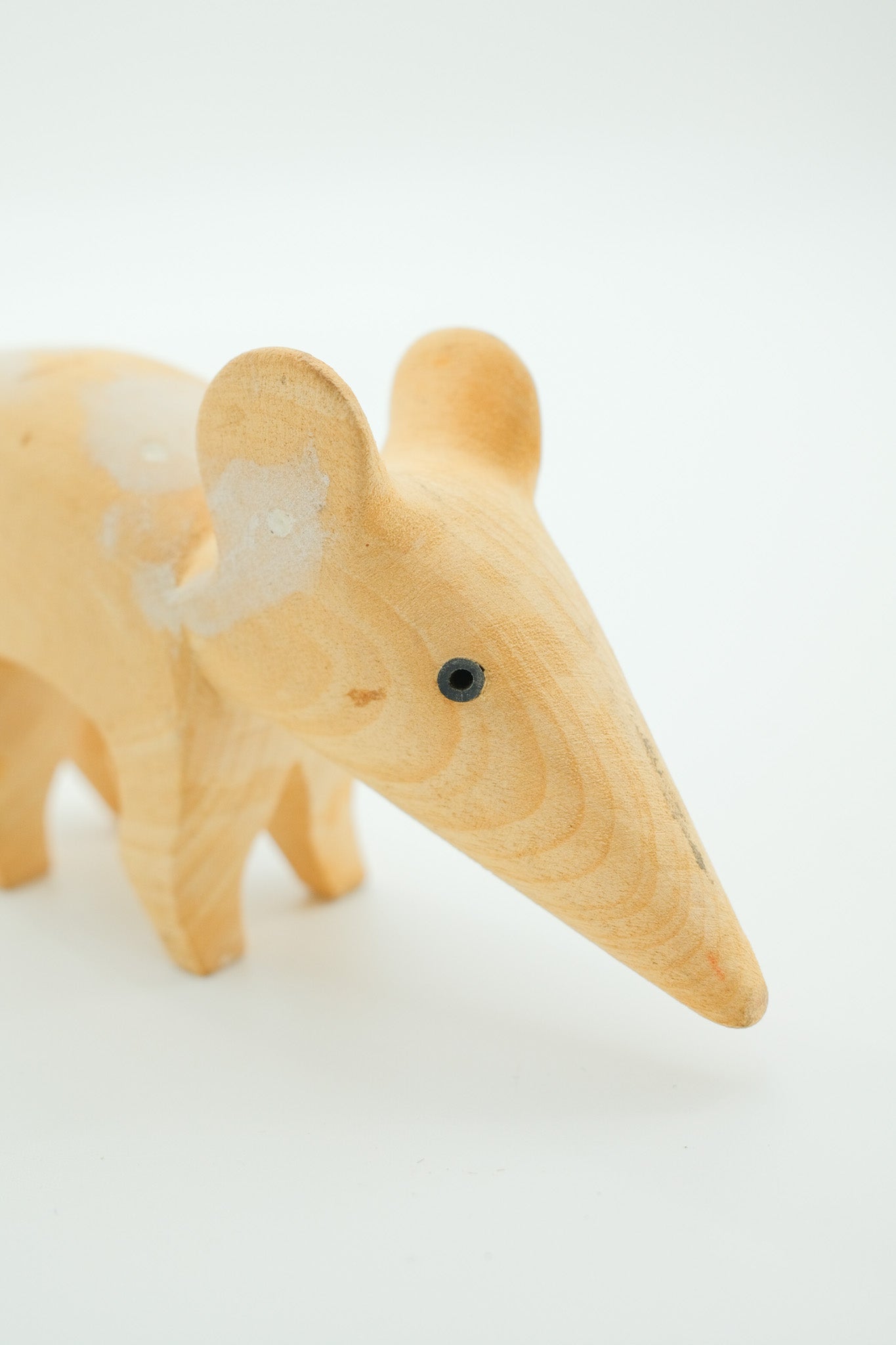 Wooden Mouse Figurine / 木彫りのネズミオブジェ