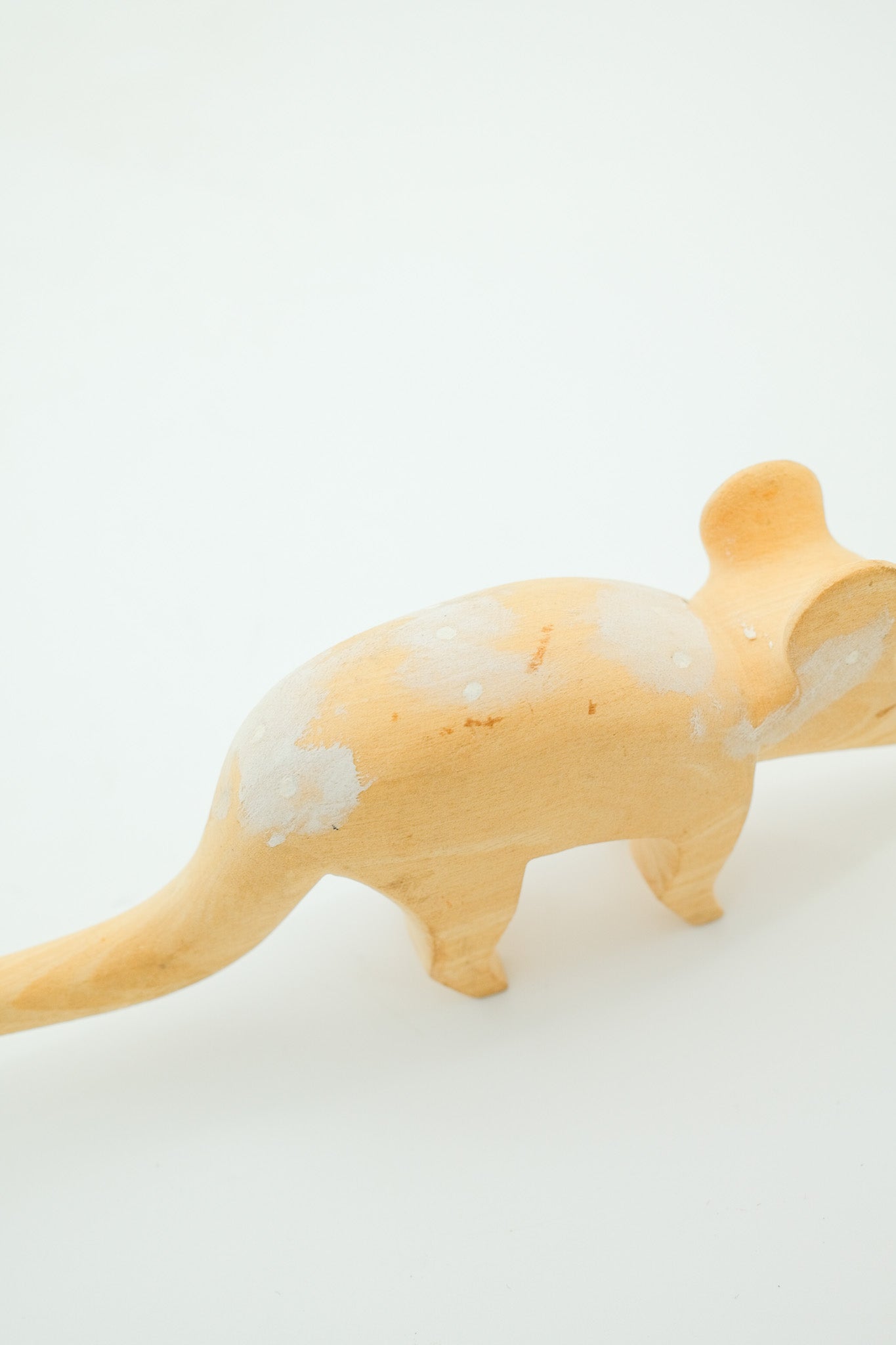 Wooden Mouse Figurine / 木彫りのネズミオブジェ