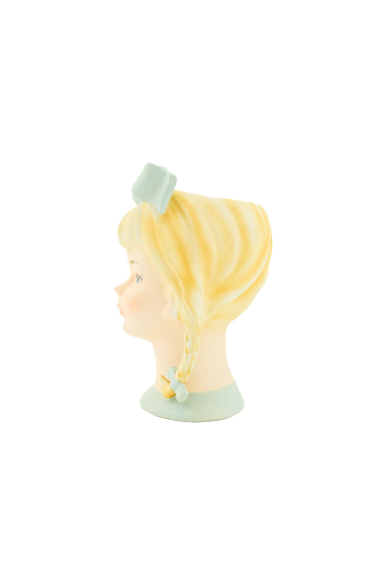 Blonde Girl Head Vase / レフトン　女の子のフラワーベース