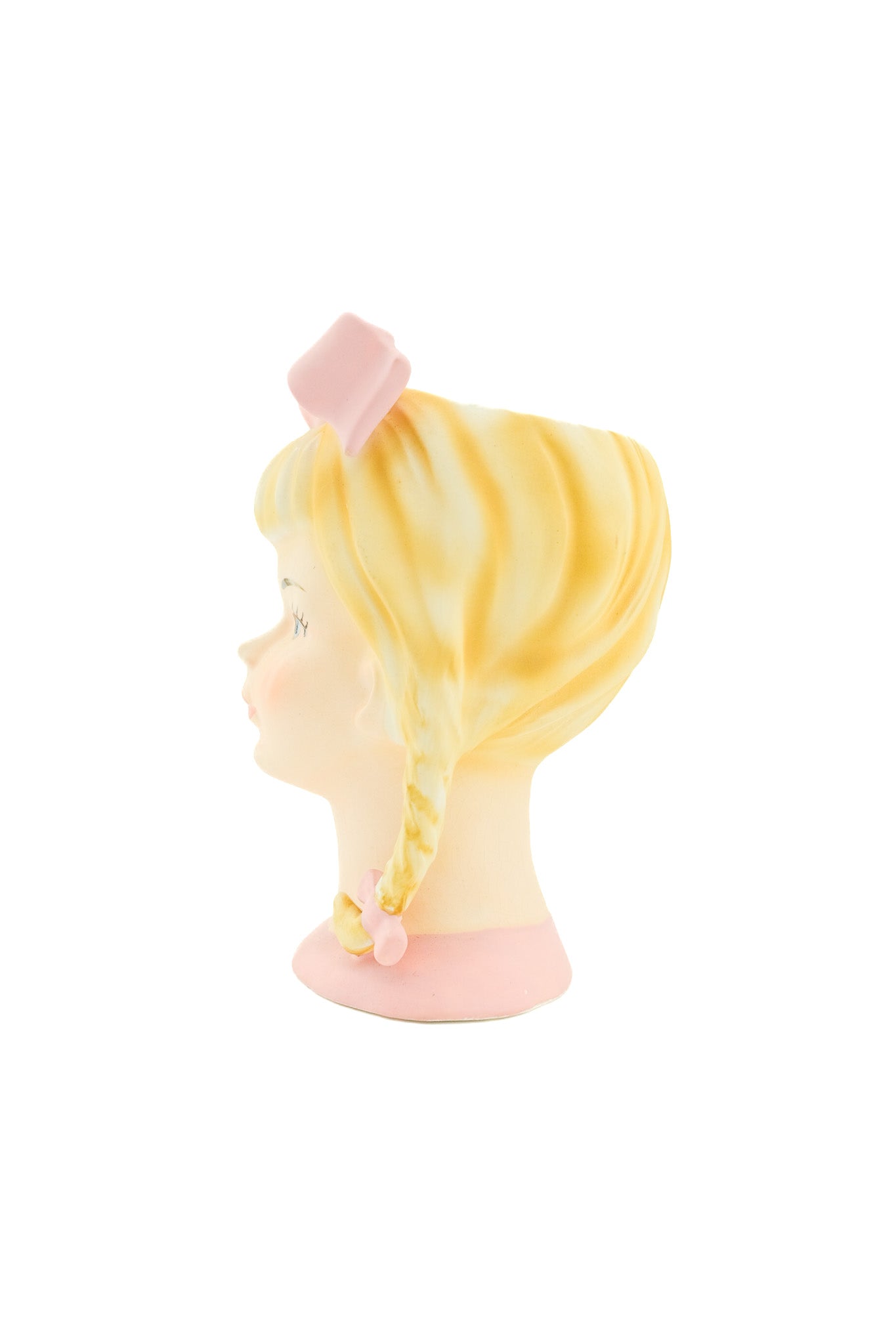 Blonde Girl Head Vase / レフトン女の子のフラワーベース