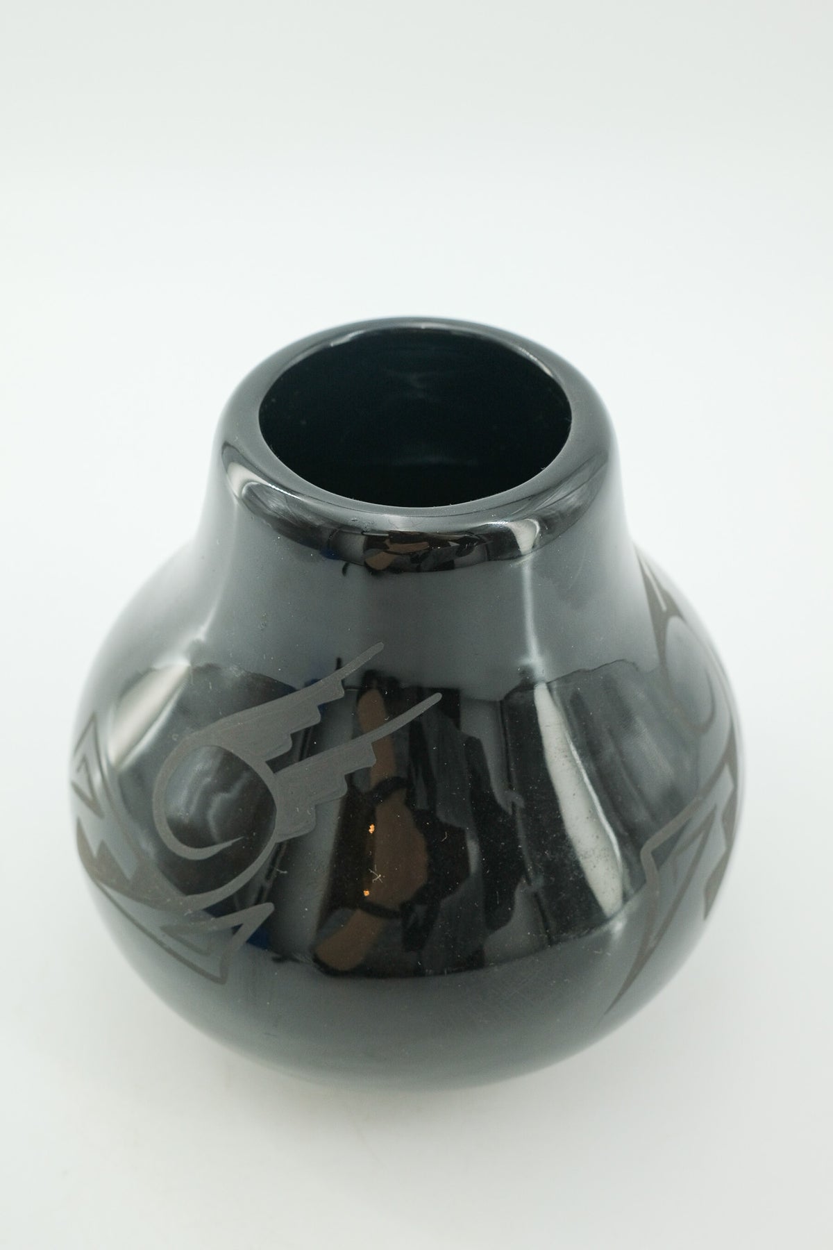 Black Seed Pot by James - Navajo / ナバホ族 ジェームス作 ブラック・シードポット