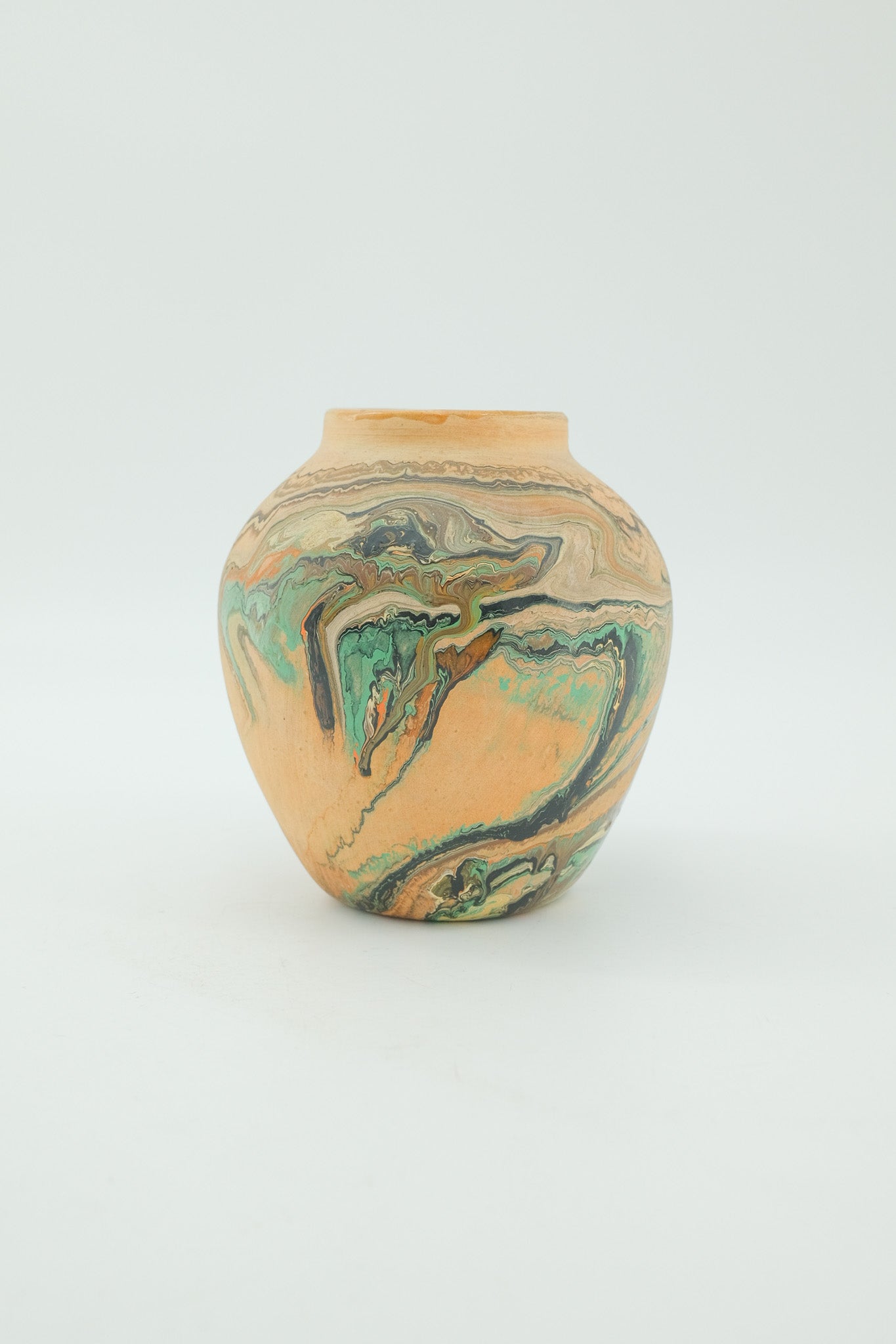 Nemadji Pottery Marble Vase / ネマジポッタリー マーブルフラワーベース