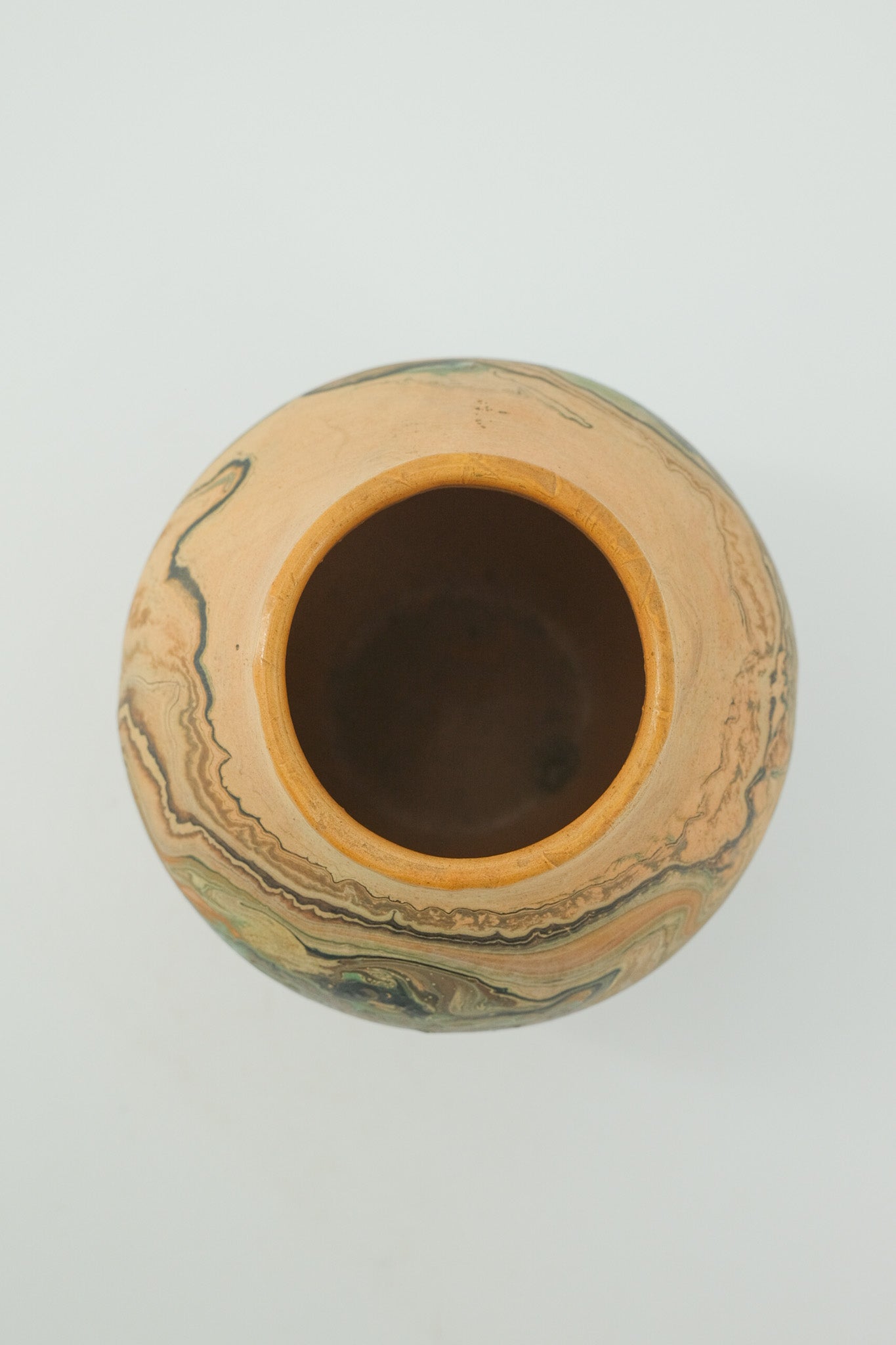 Nemadji Pottery Marble Vase / ネマジポッタリー マーブルフラワーベース