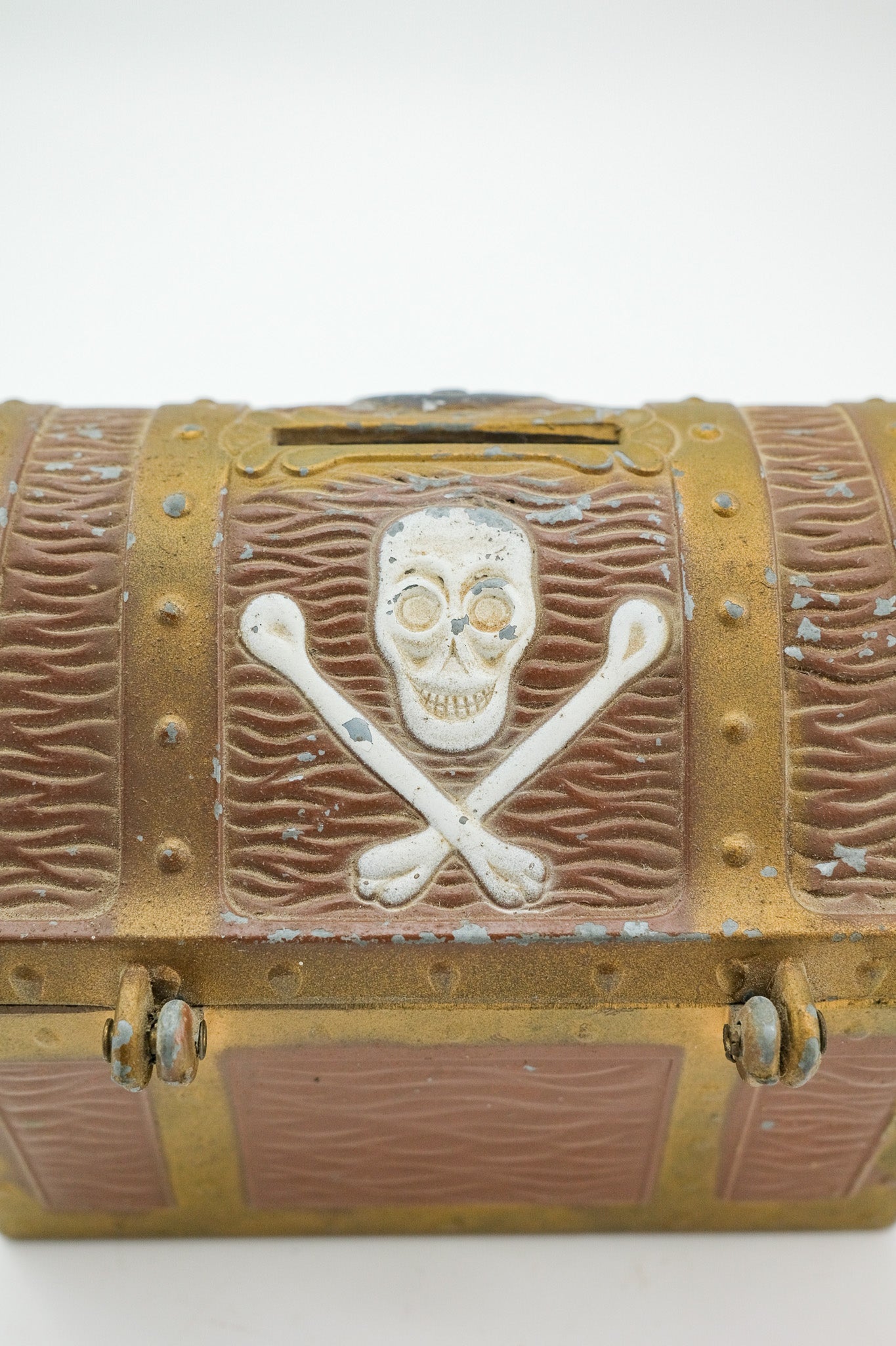 Antique Pirate Treasure Chest Bank / 海賊の宝箱型 貯金箱