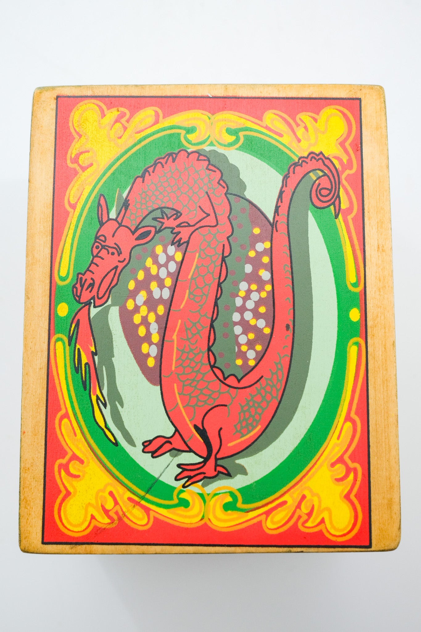 Dragon Illustration Wooden Box / ドラゴンイラストレーション ウッドボックス