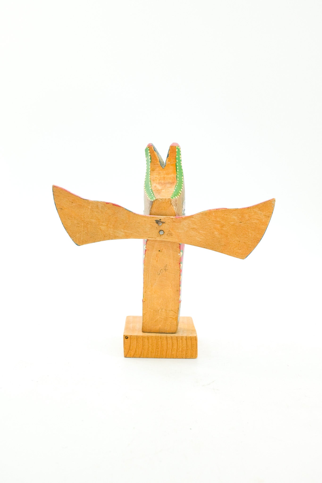 Totem Pole Figurine / 木製 トーテムポール オブジェ