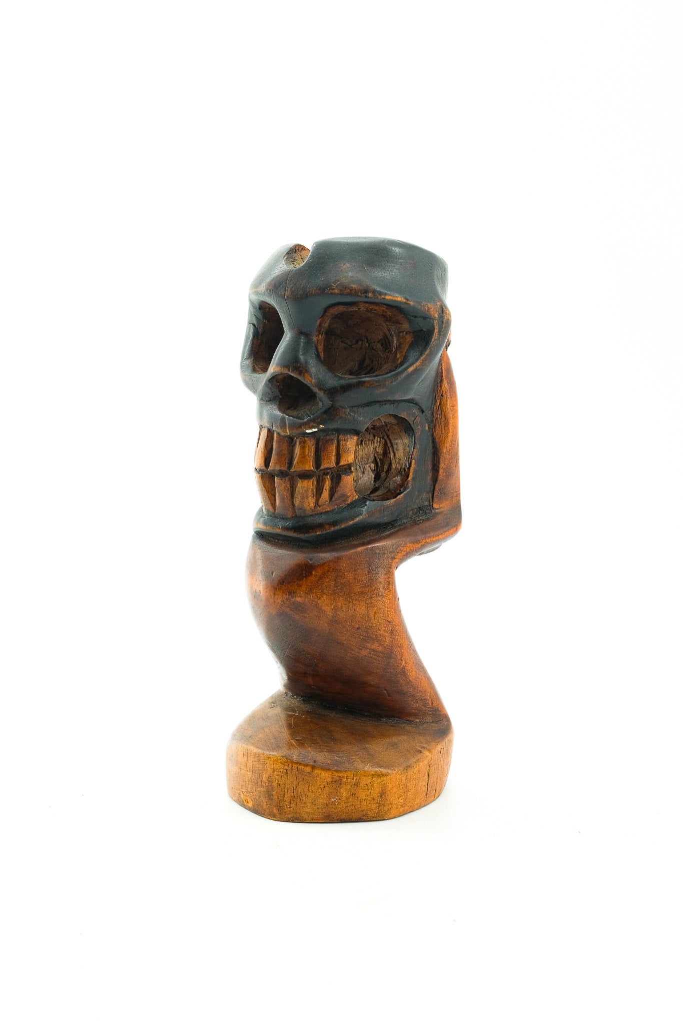 Wood Carved Skull & Hand Sculpture / スカル＆ハンド ウッドオブジェ