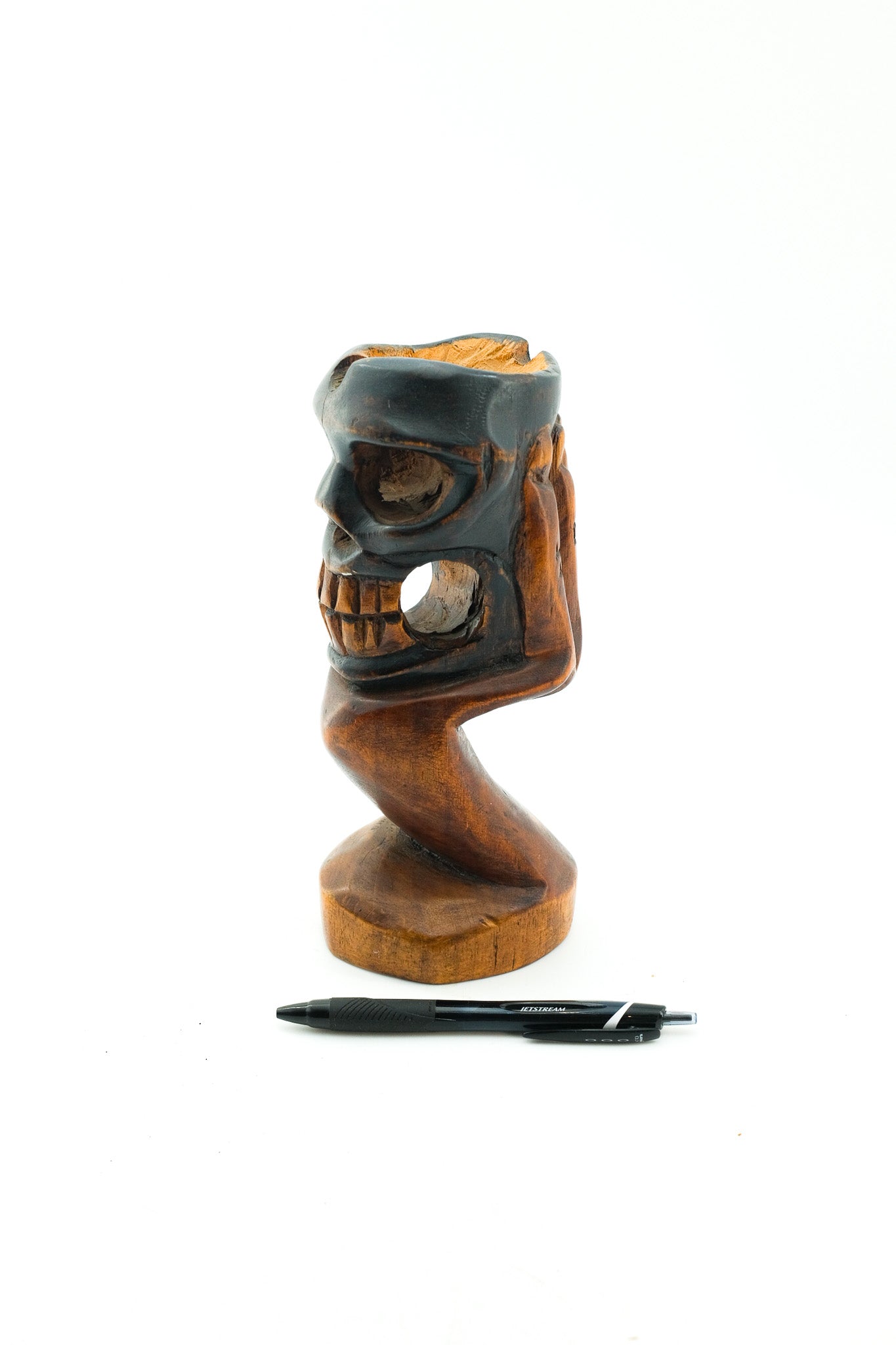 Wood Carved Skull & Hand Sculpture / スカル＆ハンド ウッドオブジェ