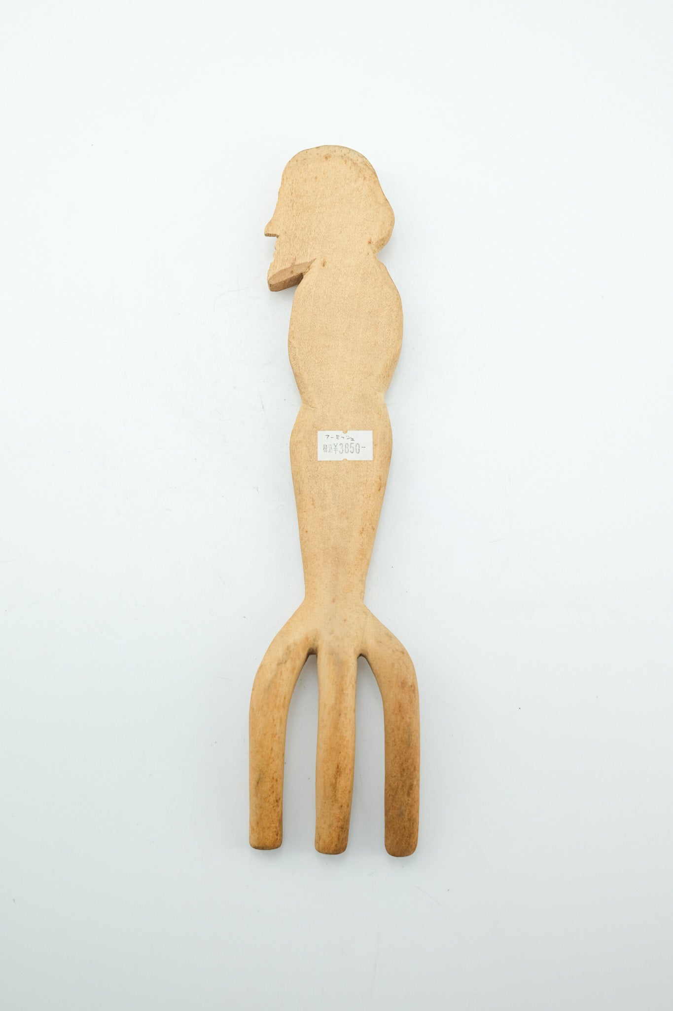 Hand-carved Wooden Fork Object / 木彫りのフォークオブジェ