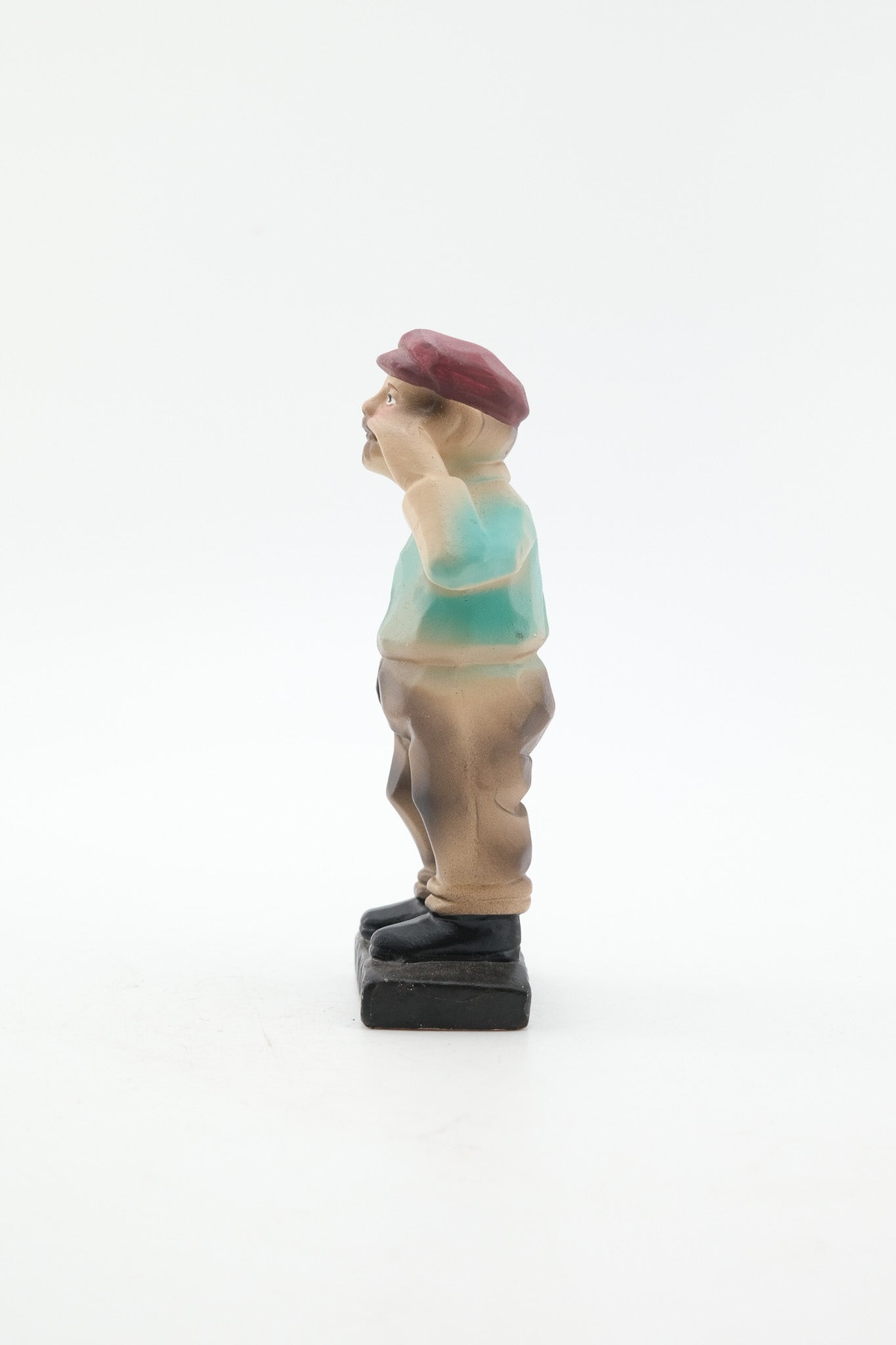 Ceramic Figurine Man / 陶器製 魚を持った男のフィギュア