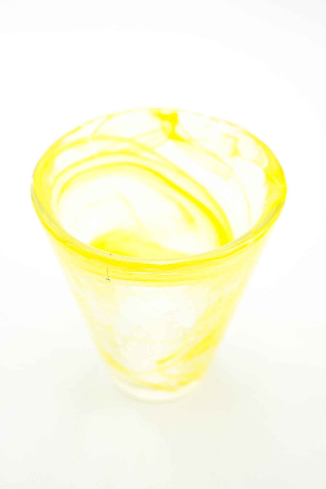 Yellow Swirl Glass Tumbler / イエロー・スワール・グラス・タンブラー