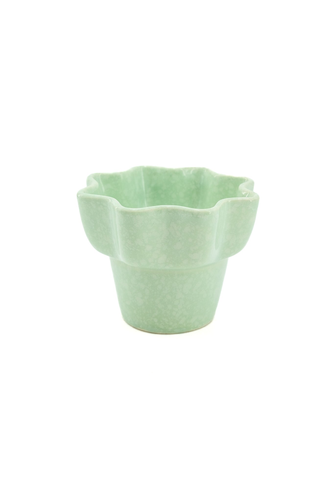 Imperial Glass Green Fluted Bowl / インペリアルガラス グリーン フルーツボウル