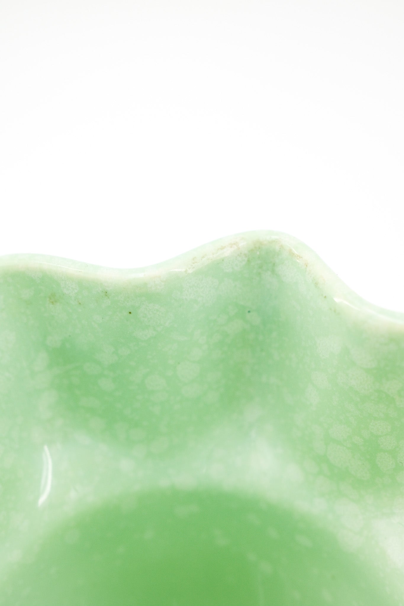 Imperial Glass Green Fluted Bowl / インペリアルガラス グリーン フルーツボウル